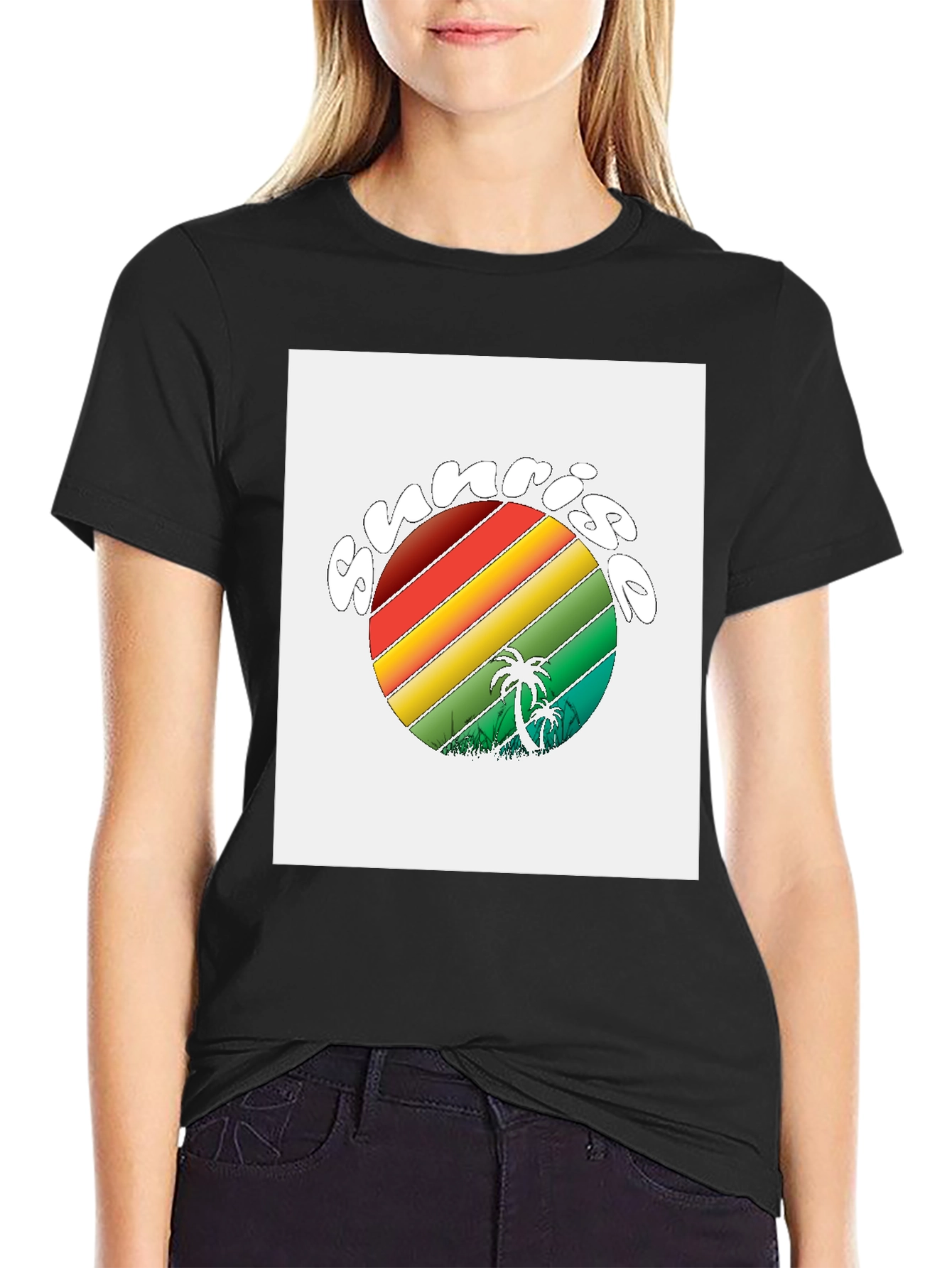 Retro Sunrise Palm Tree T-Shirt
