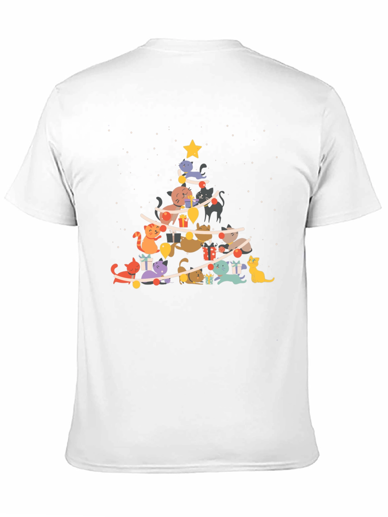 Festive Cat Christmas Tree T-Shirt