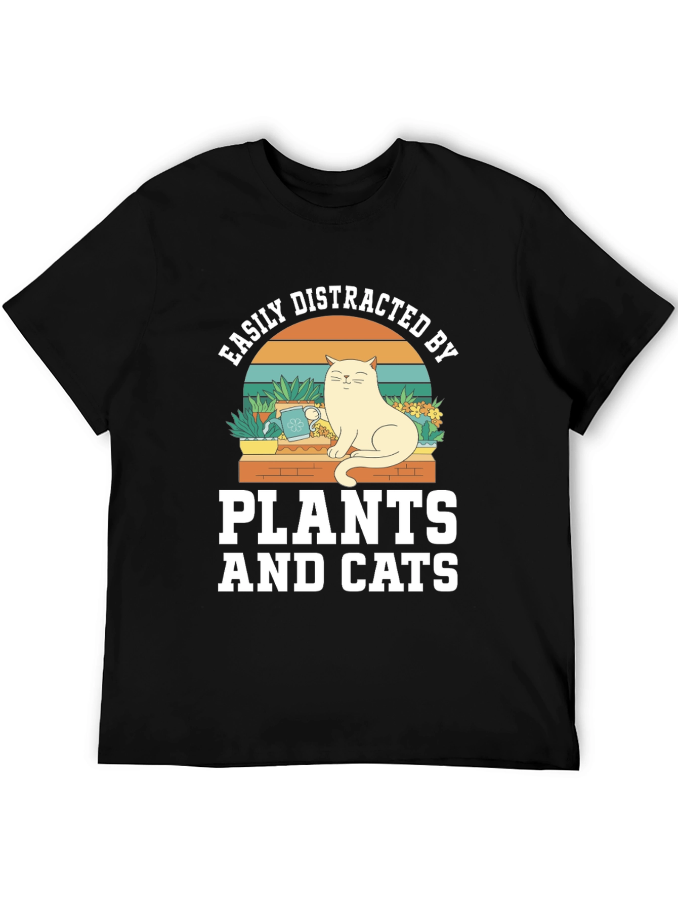 Easily Distracted by Plants and Cats T-Shirt
