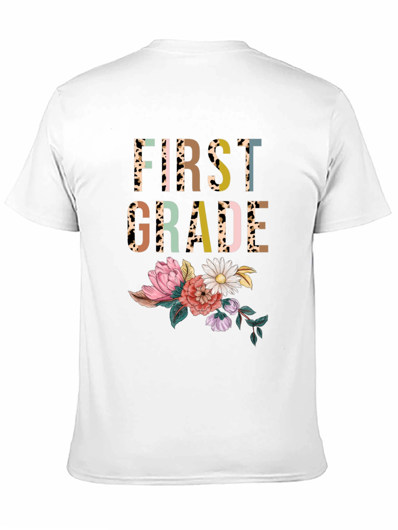 First Grade Floral Teacher Shirt