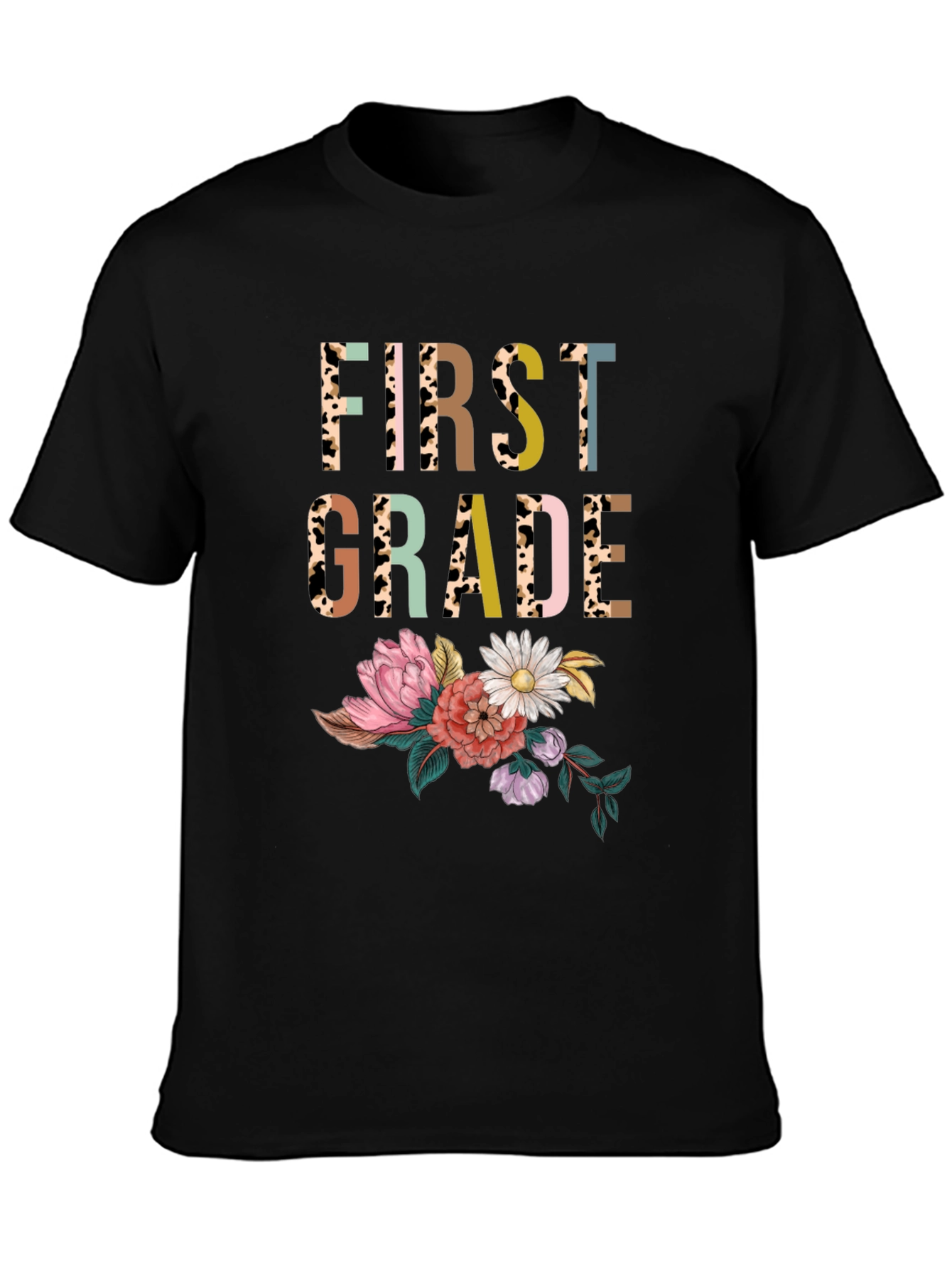 First Grade Floral Teacher Shirt