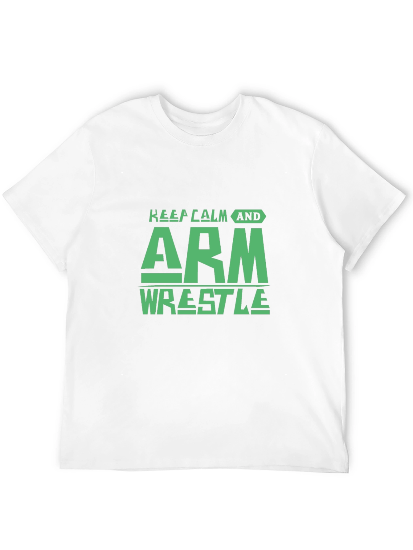 Keep Calm Arm Wrestle T-Shirt - Black Cotton Tee