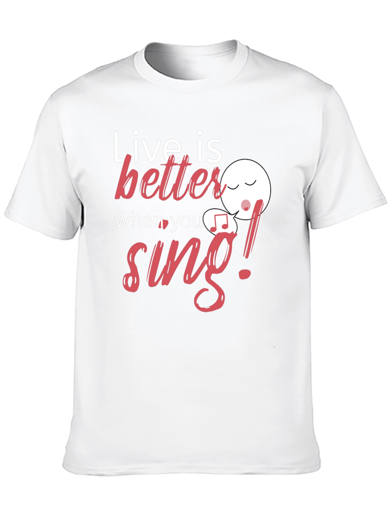 Live is Better When You Sing Black Graphic Tee