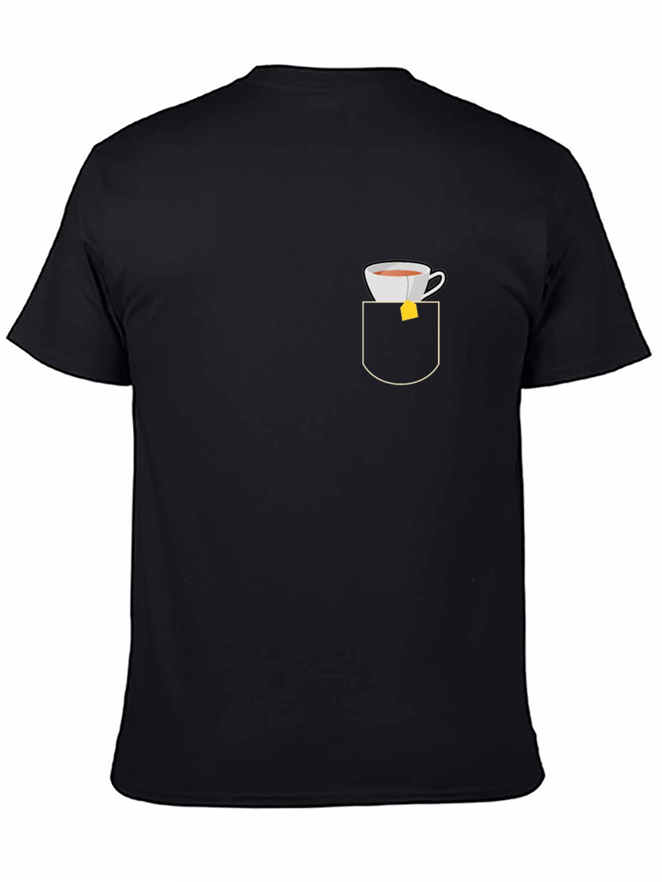 Tea Cup in Pocket Graphic T-Shirt - Relaxed Fit