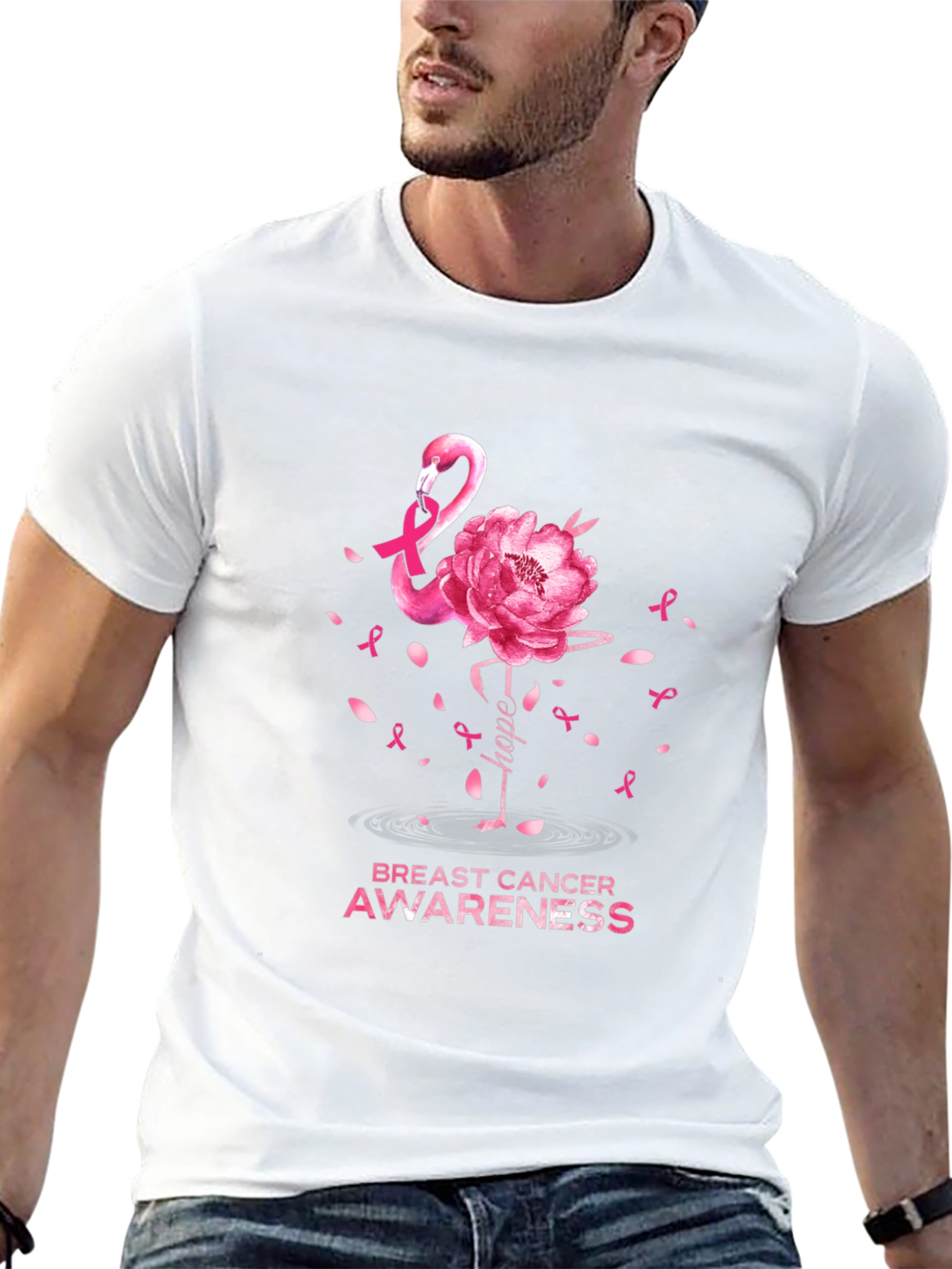 Breast Cancer Awareness Flamingo T-Shirt