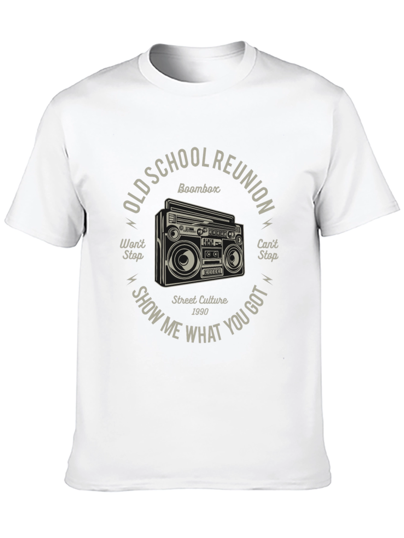 Old School Reunion Boombox Graphic T-Shirt