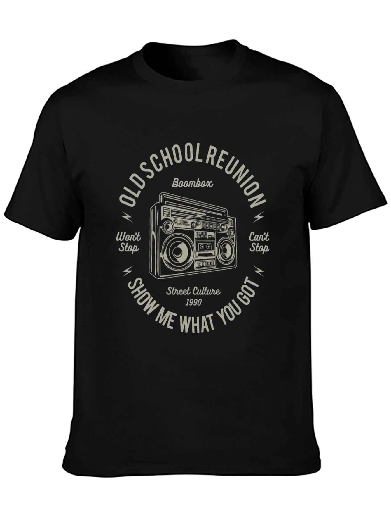Old School Reunion Boombox Graphic T-Shirt