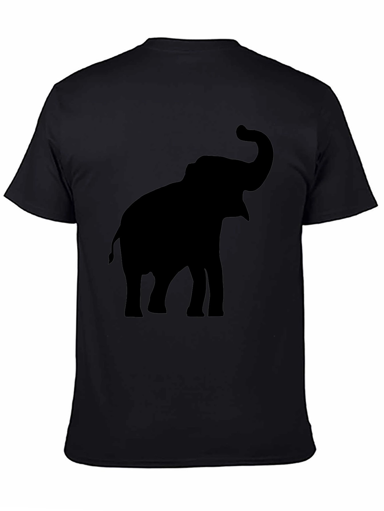 Elephant Silhouette Black T-Shirt