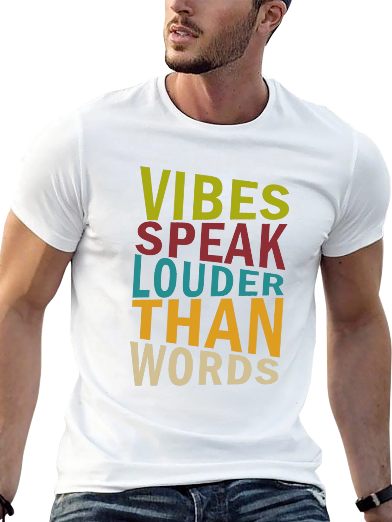 Vibes Speak Louder Than Words Graphic T-Shirt