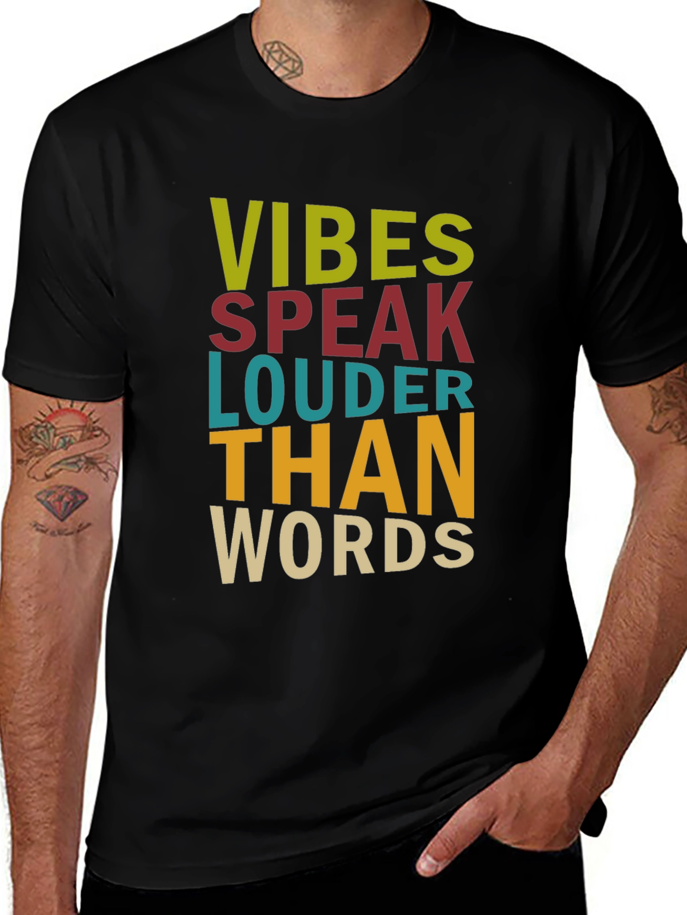 Vibes Speak Louder Than Words Graphic T-Shirt