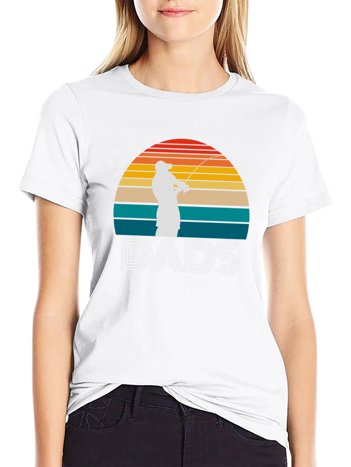 Dads Fishing Sunset Graphic Tee - Fathers Day Gift
