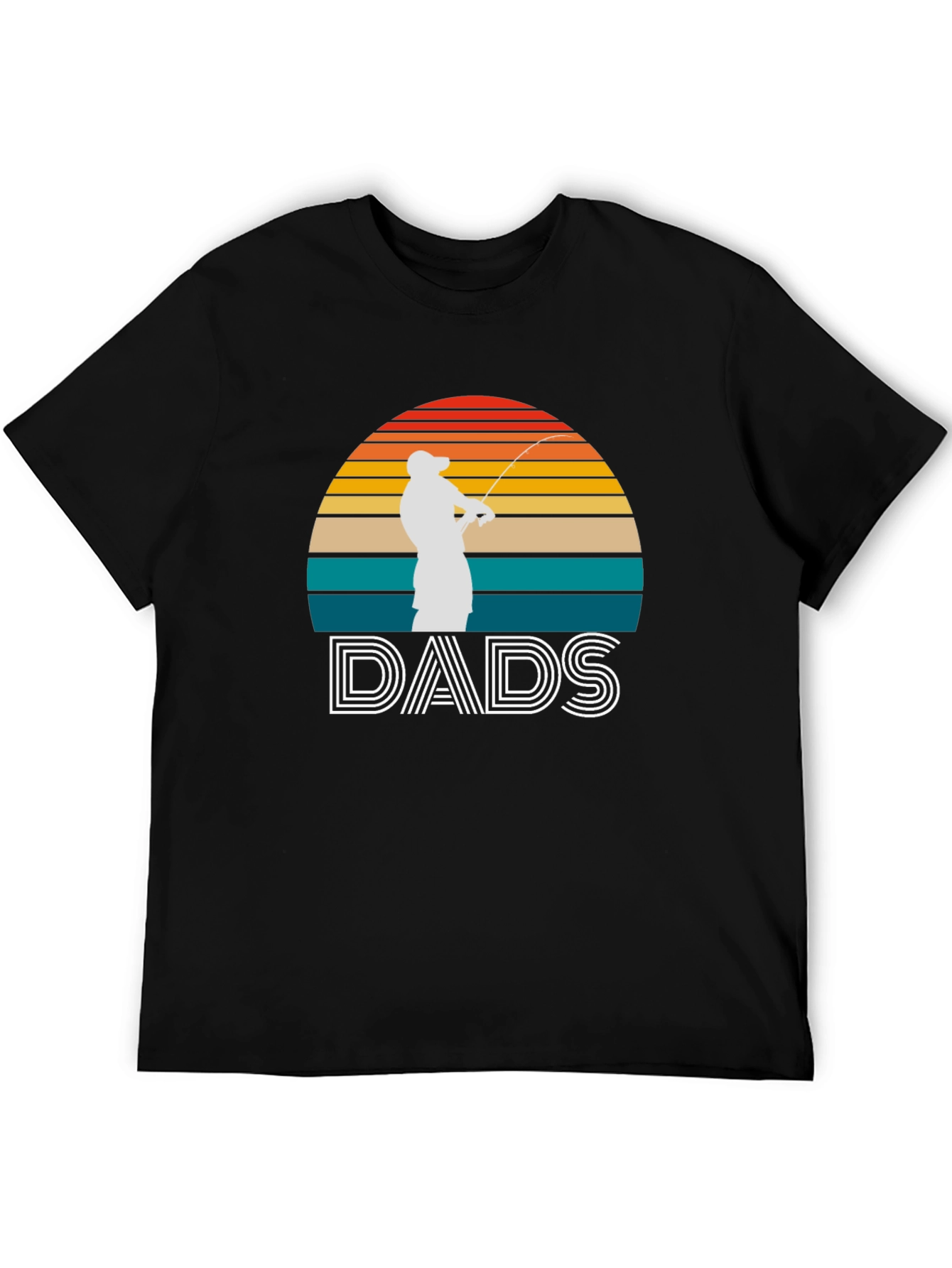 Dads Fishing Sunset Graphic Tee - Fathers Day Gift