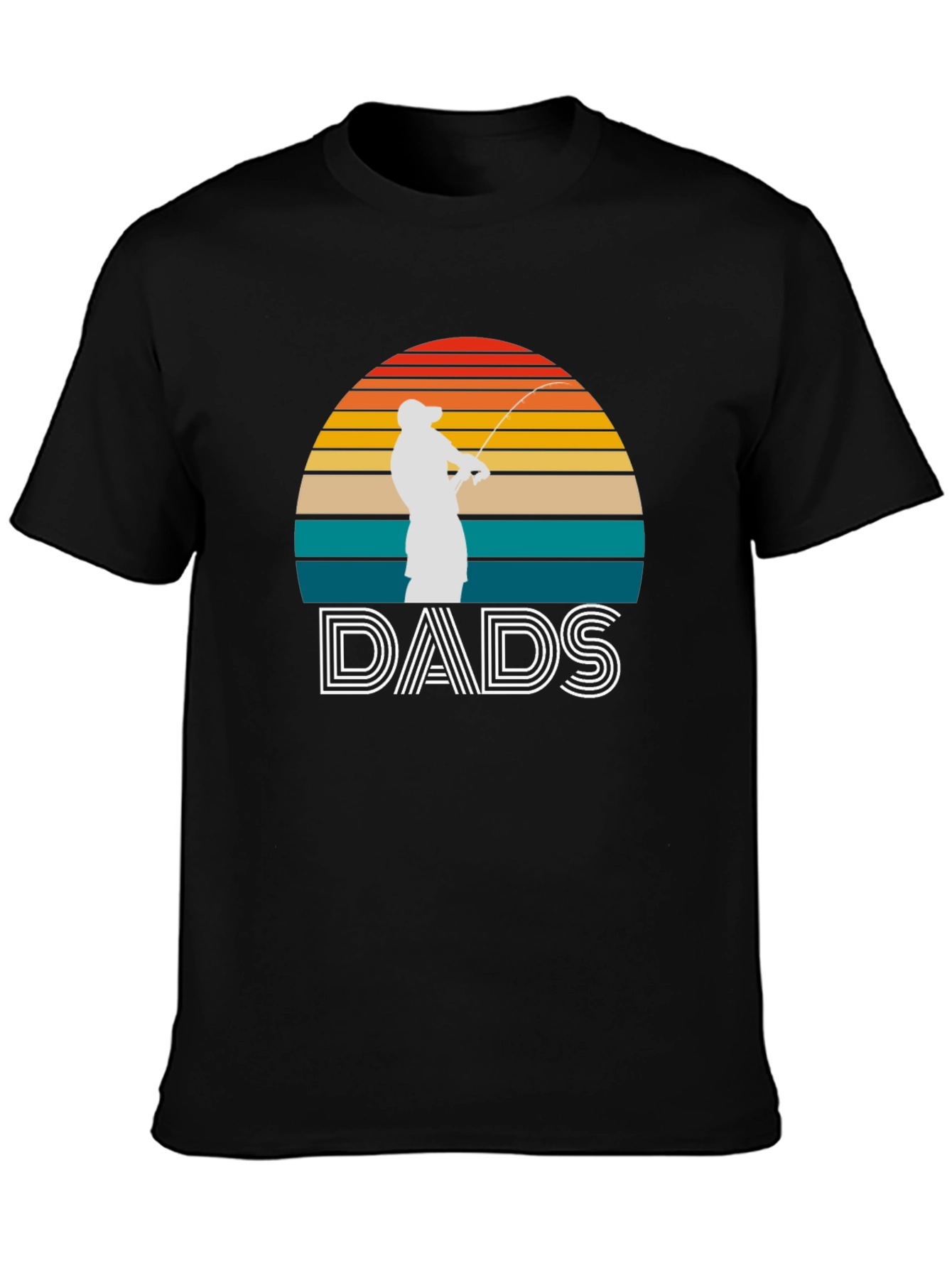 Dads Fishing Sunset Graphic Tee - Fathers Day Gift