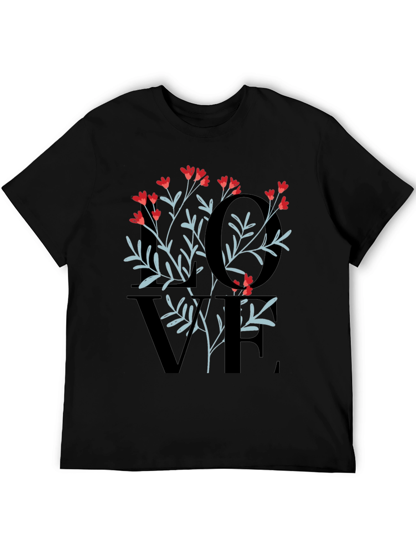 Floral LOVE Graphic Tee - Stylish Unisex Shirt