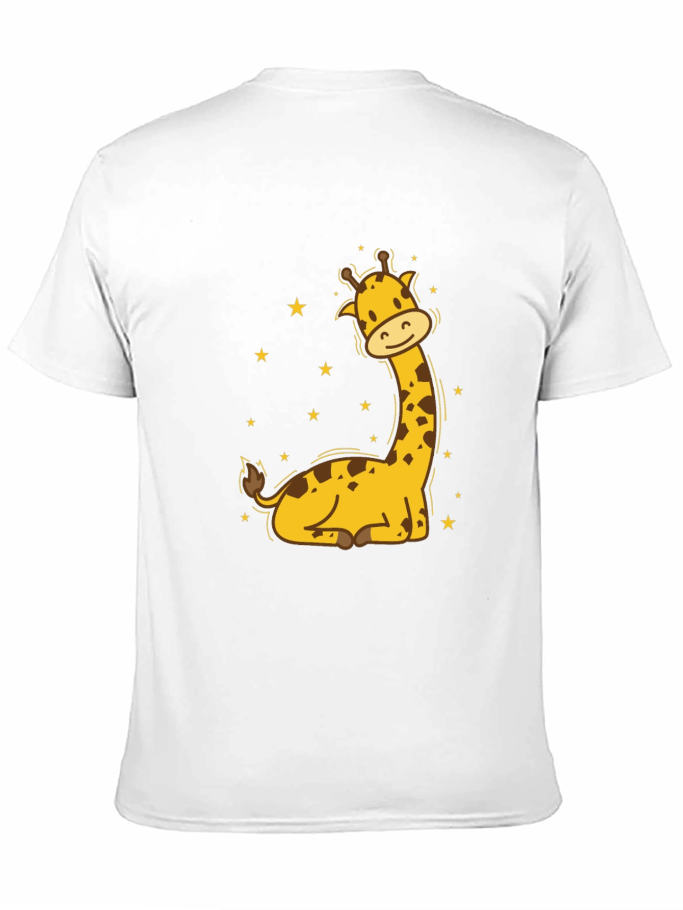 Cute Giraffe Graphic Tee - Mens Black T-Shirt
