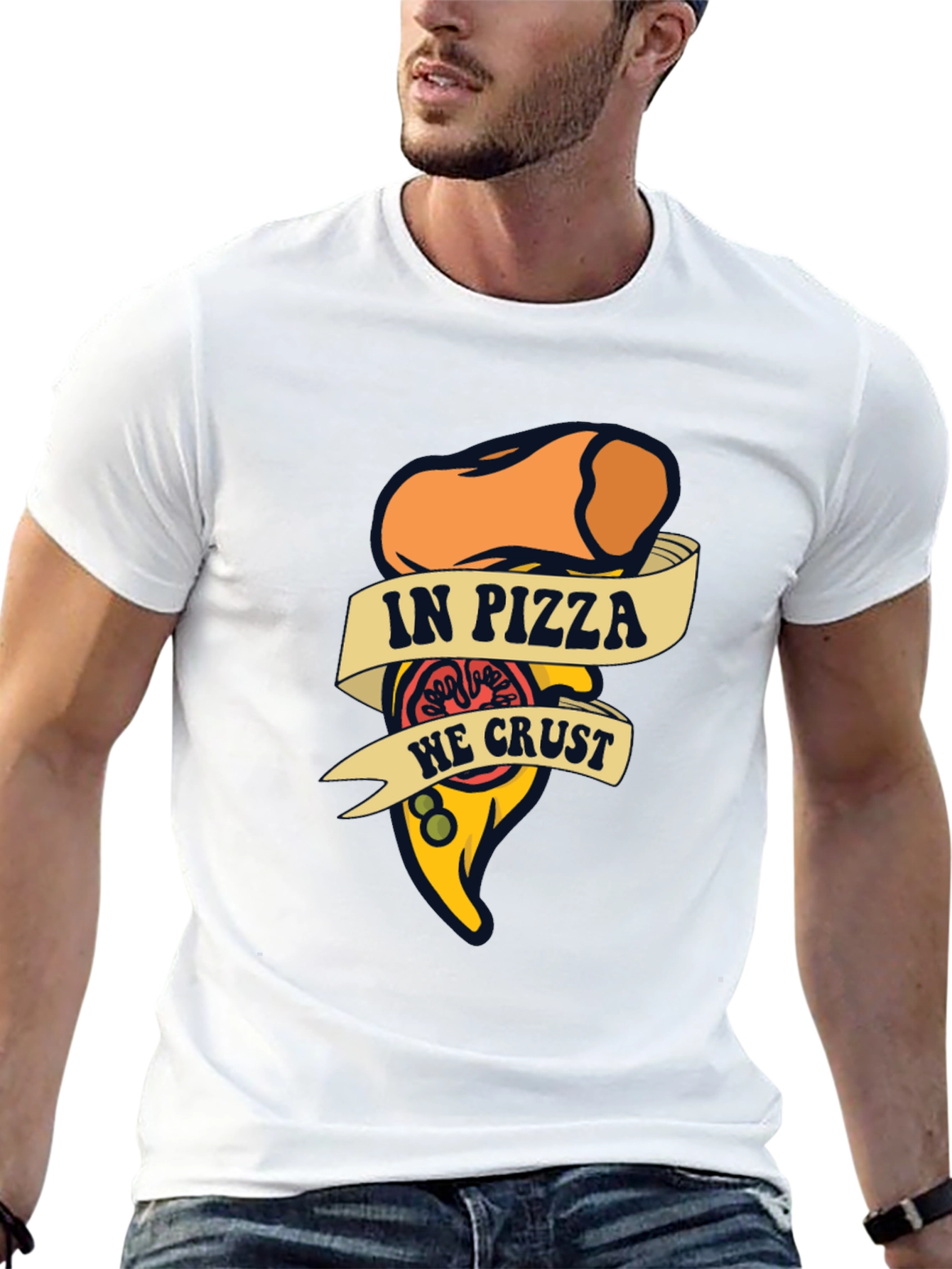 In Pizza We Crust Funny Graphic T-Shirt