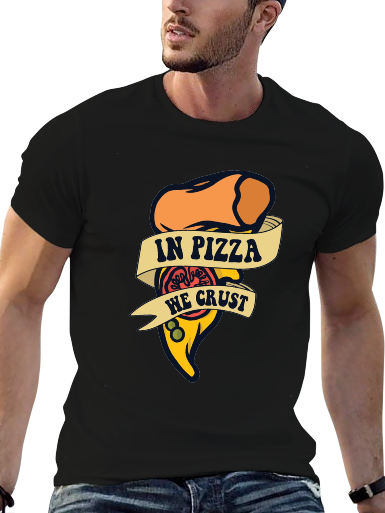In Pizza We Crust Funny Graphic T-Shirt