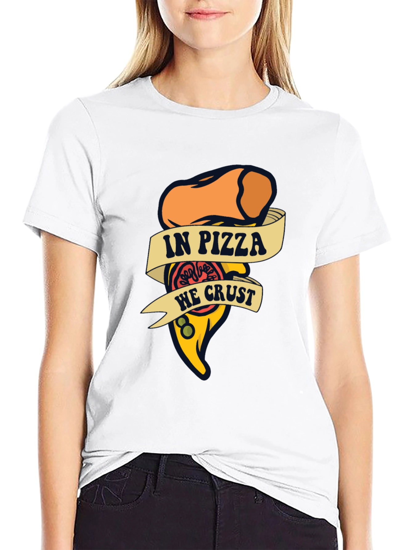 In Pizza We Crust Funny Graphic T-Shirt