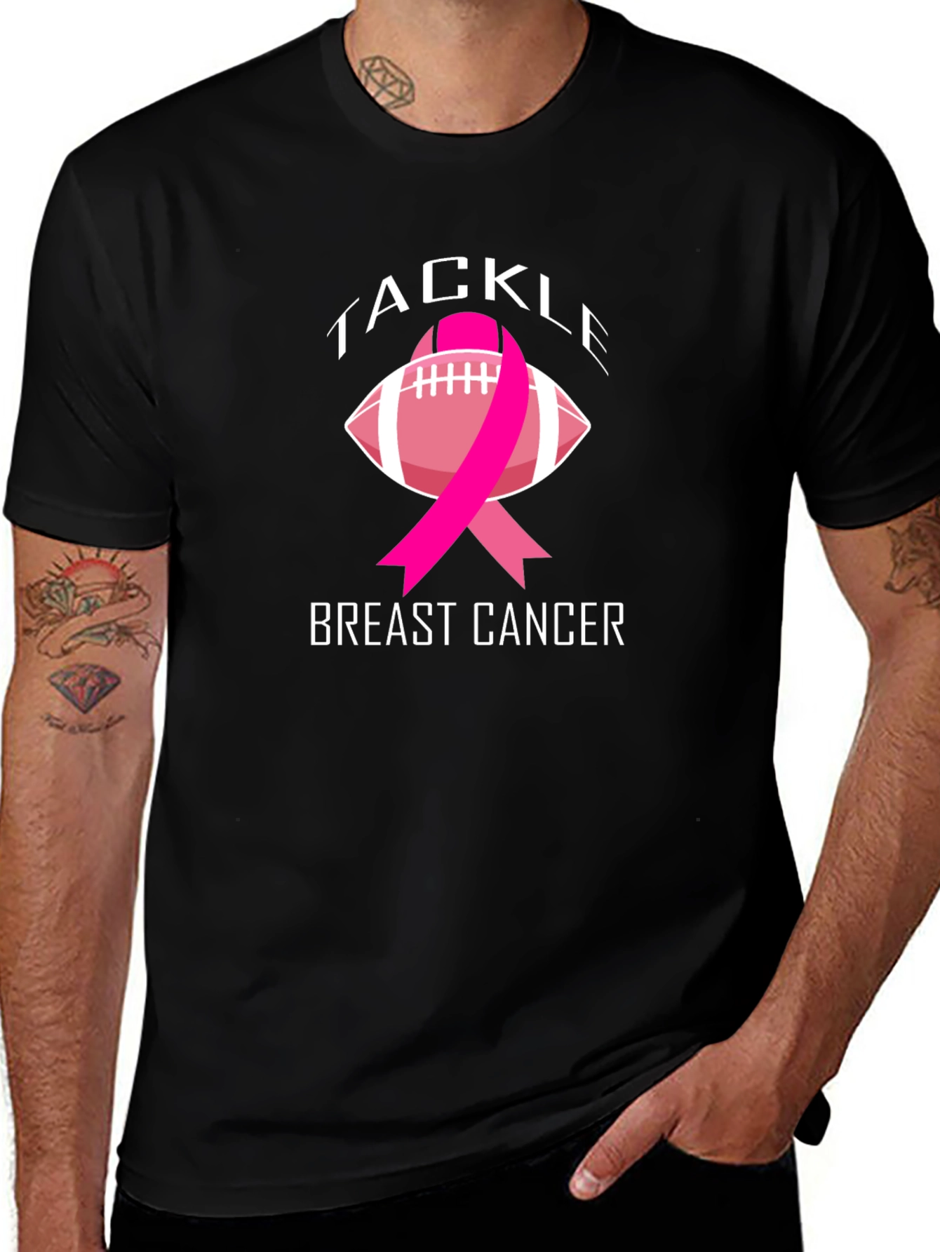 Tackle Breast Cancer Awareness T-Shirt
