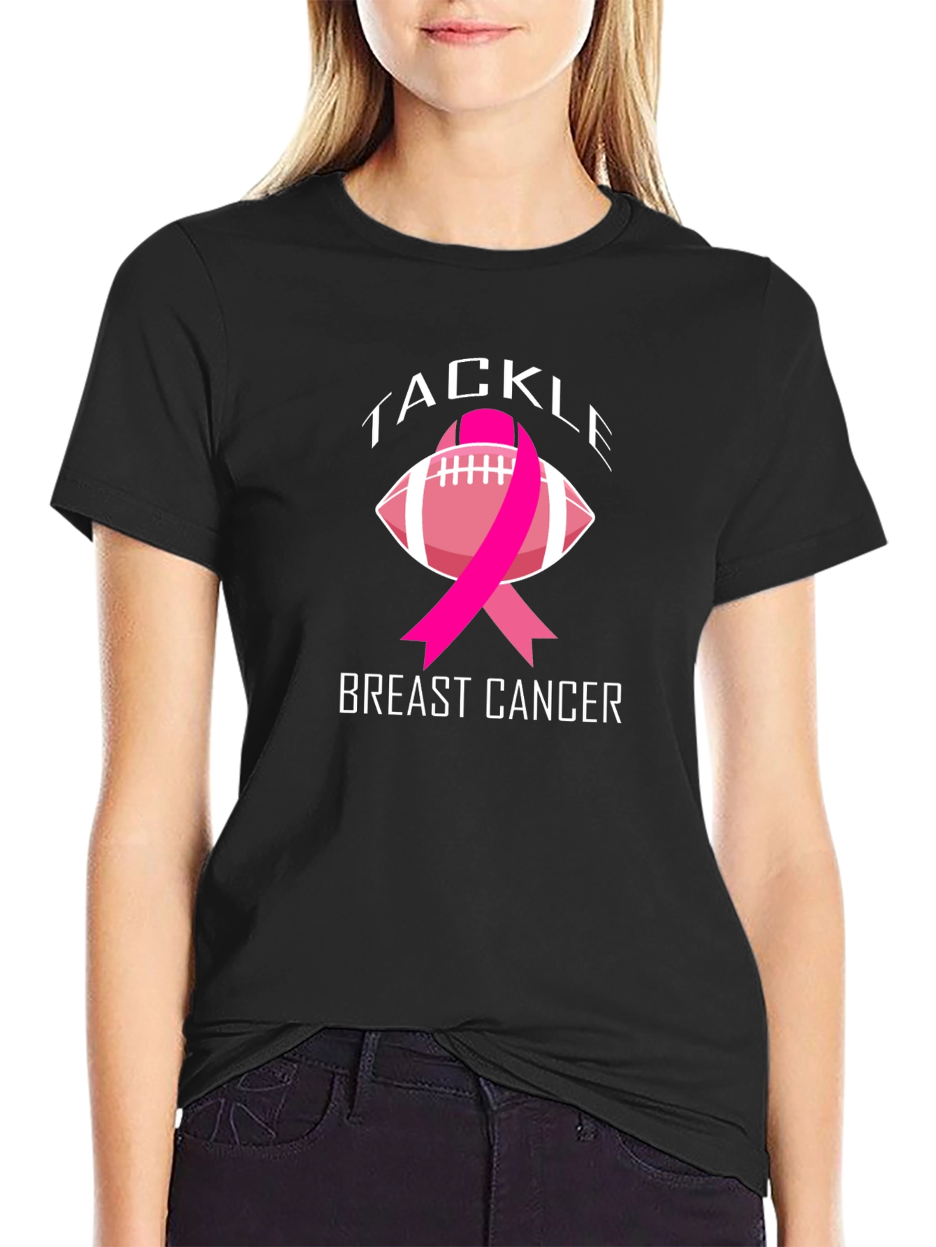 Tackle Breast Cancer Awareness T-Shirt
