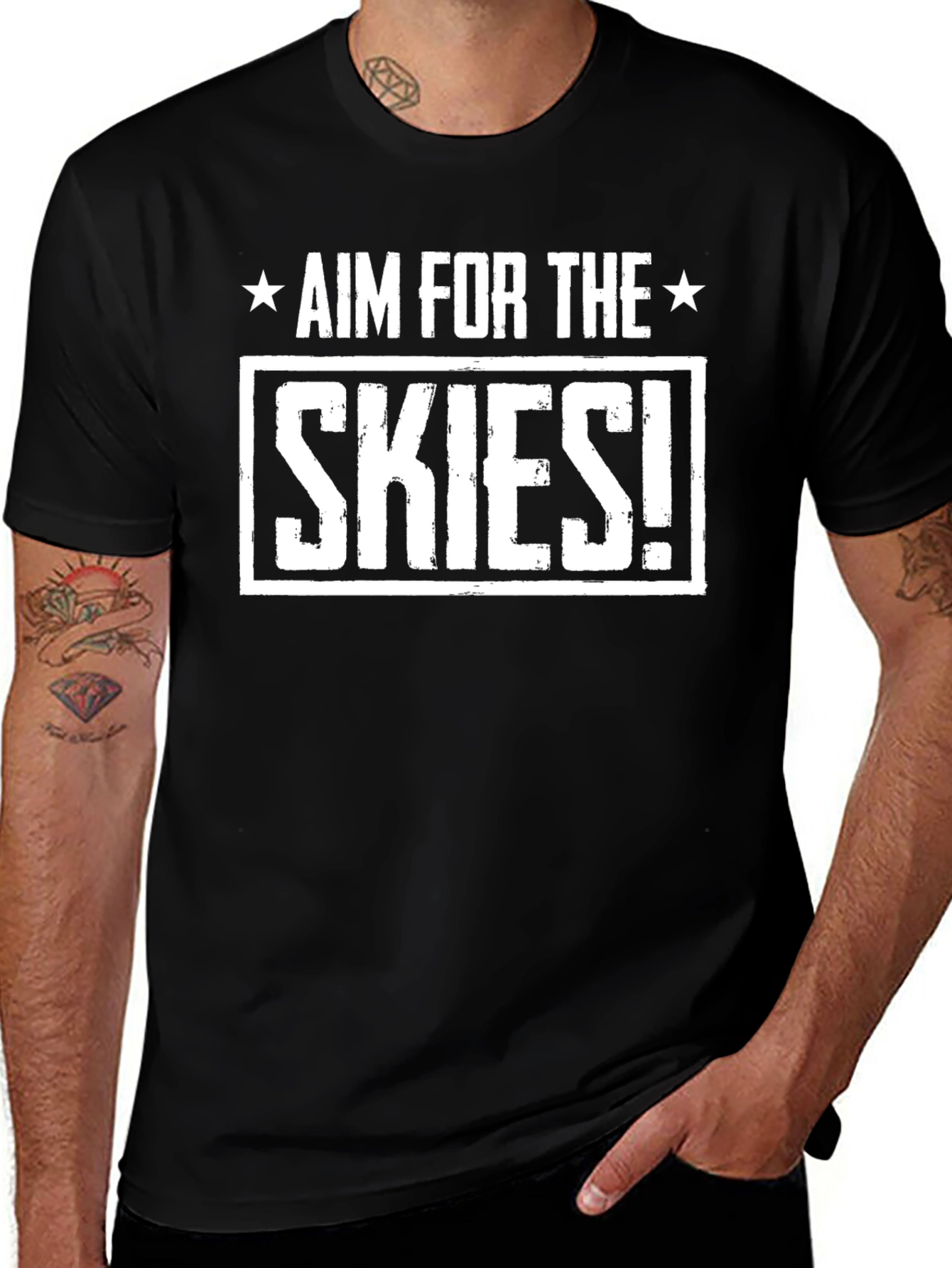 Aim For The Skies Black T-Shirt