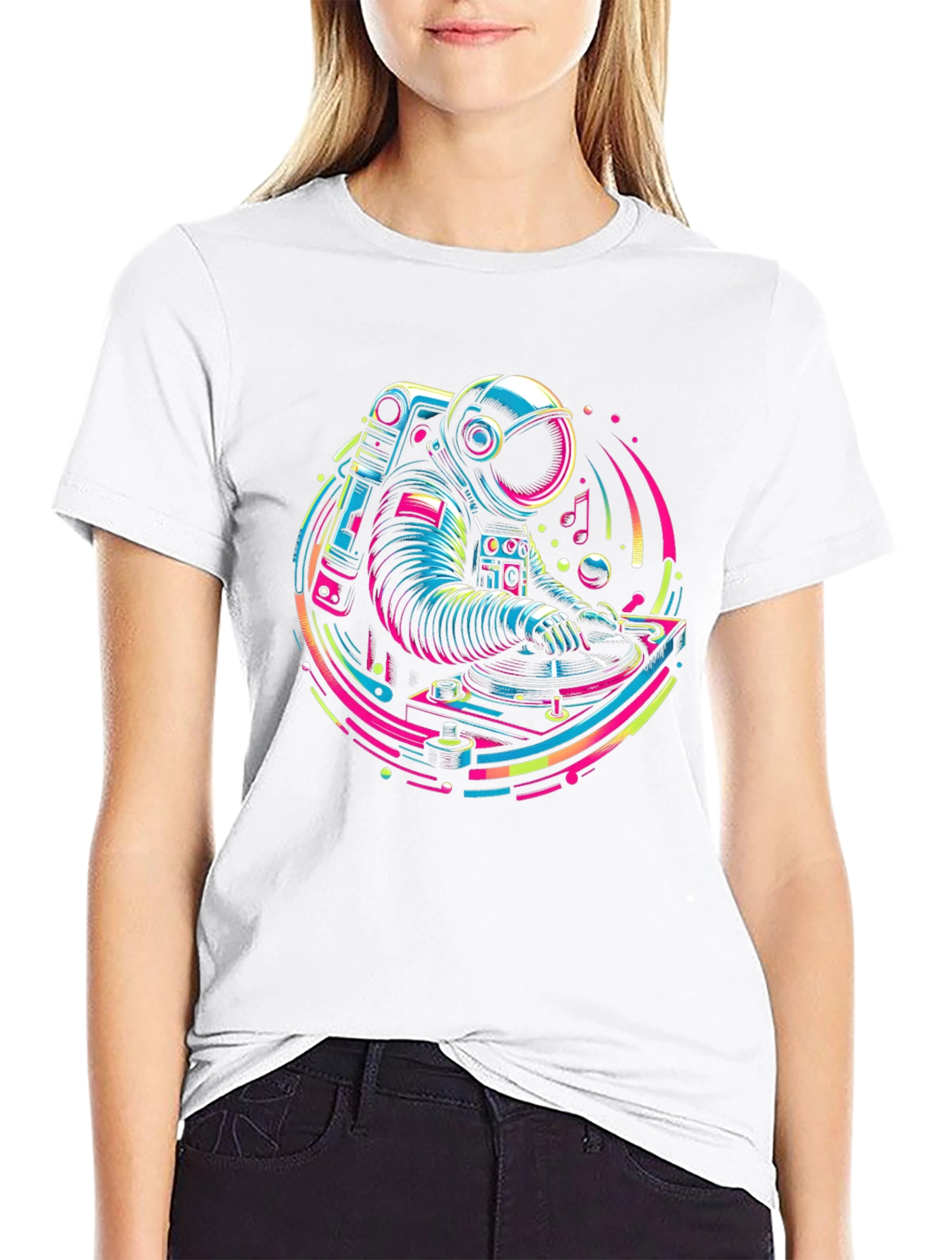Astronaut DJ Graphic Tee - Cosmic Turntable