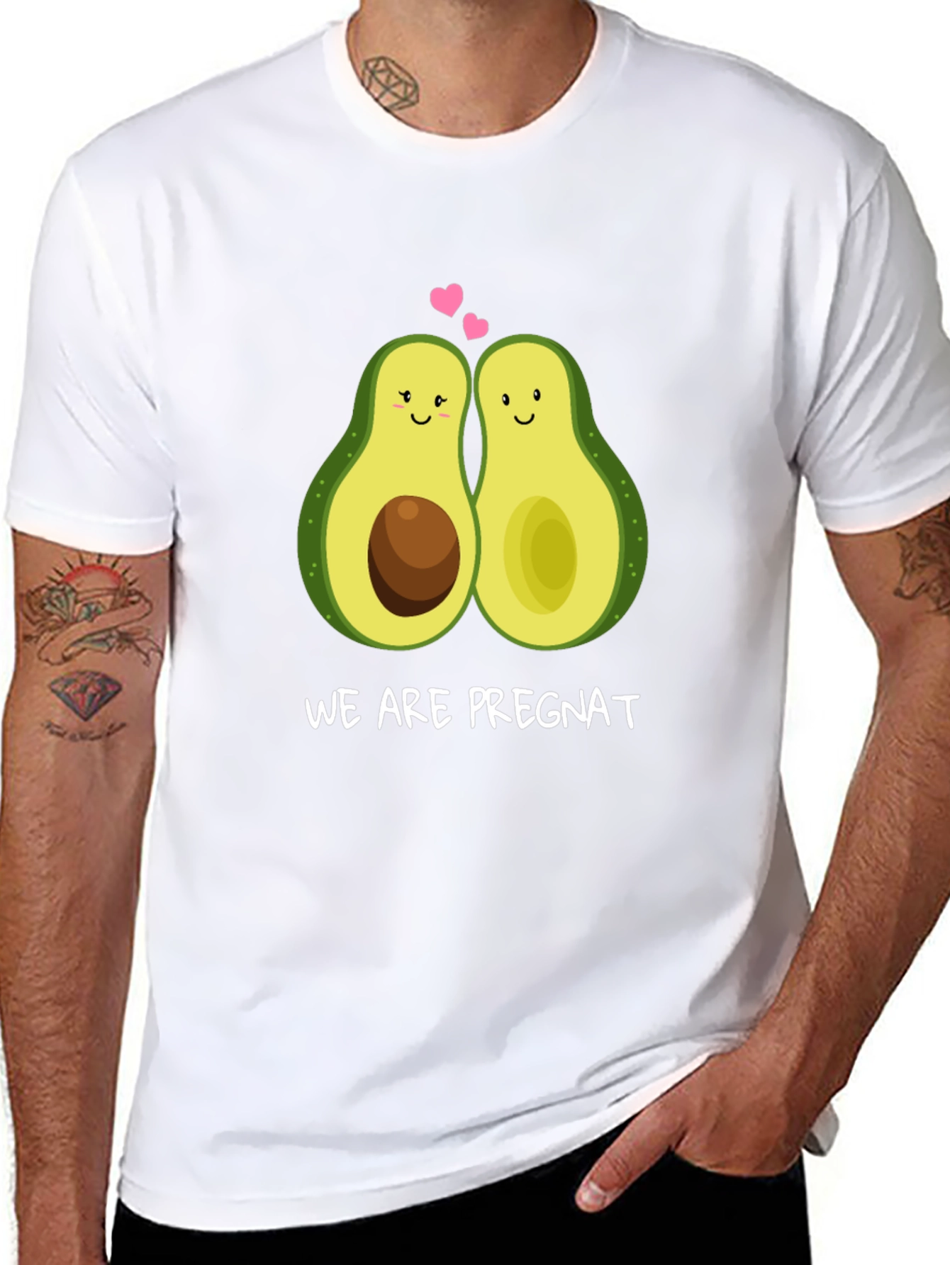 We Are Pregnat Funny Avocado Pregnancy T-Shirt