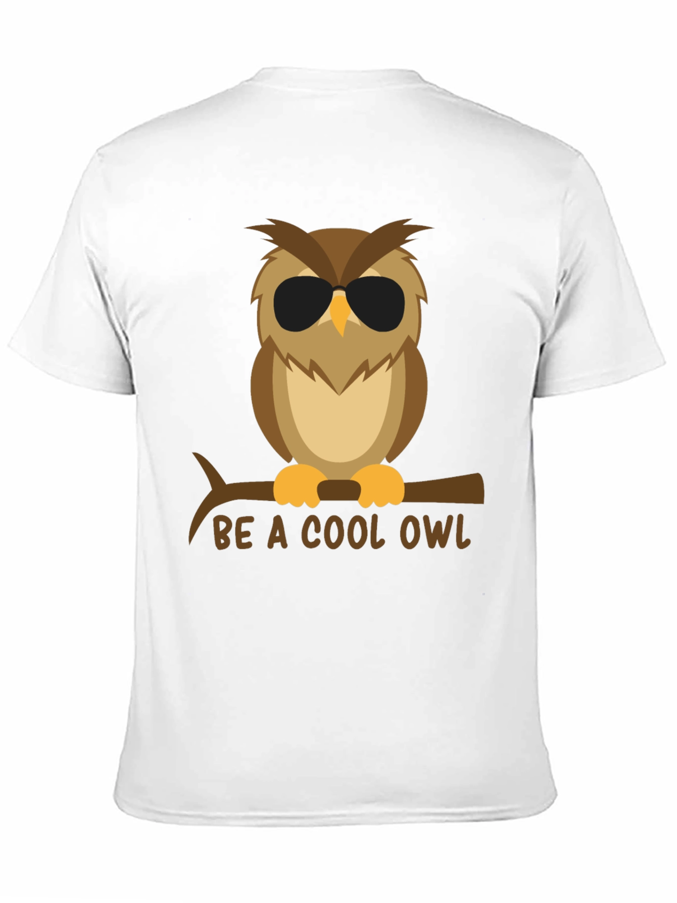 Cool Owl Graphic Tee - Black T-Shirt