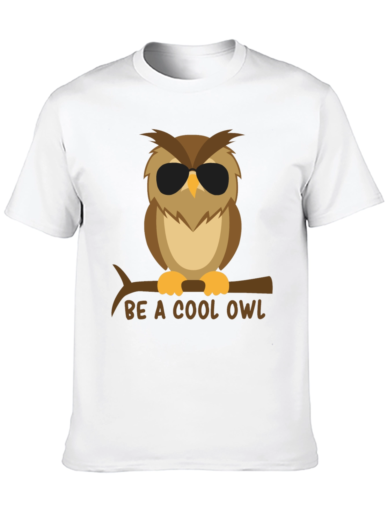 Cool Owl Graphic Tee - Black T-Shirt