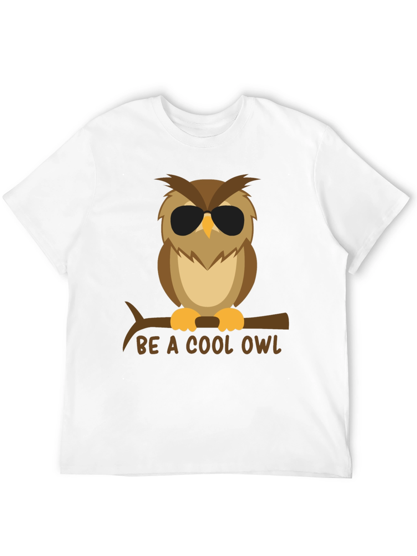 Cool Owl Graphic Tee - Black T-Shirt