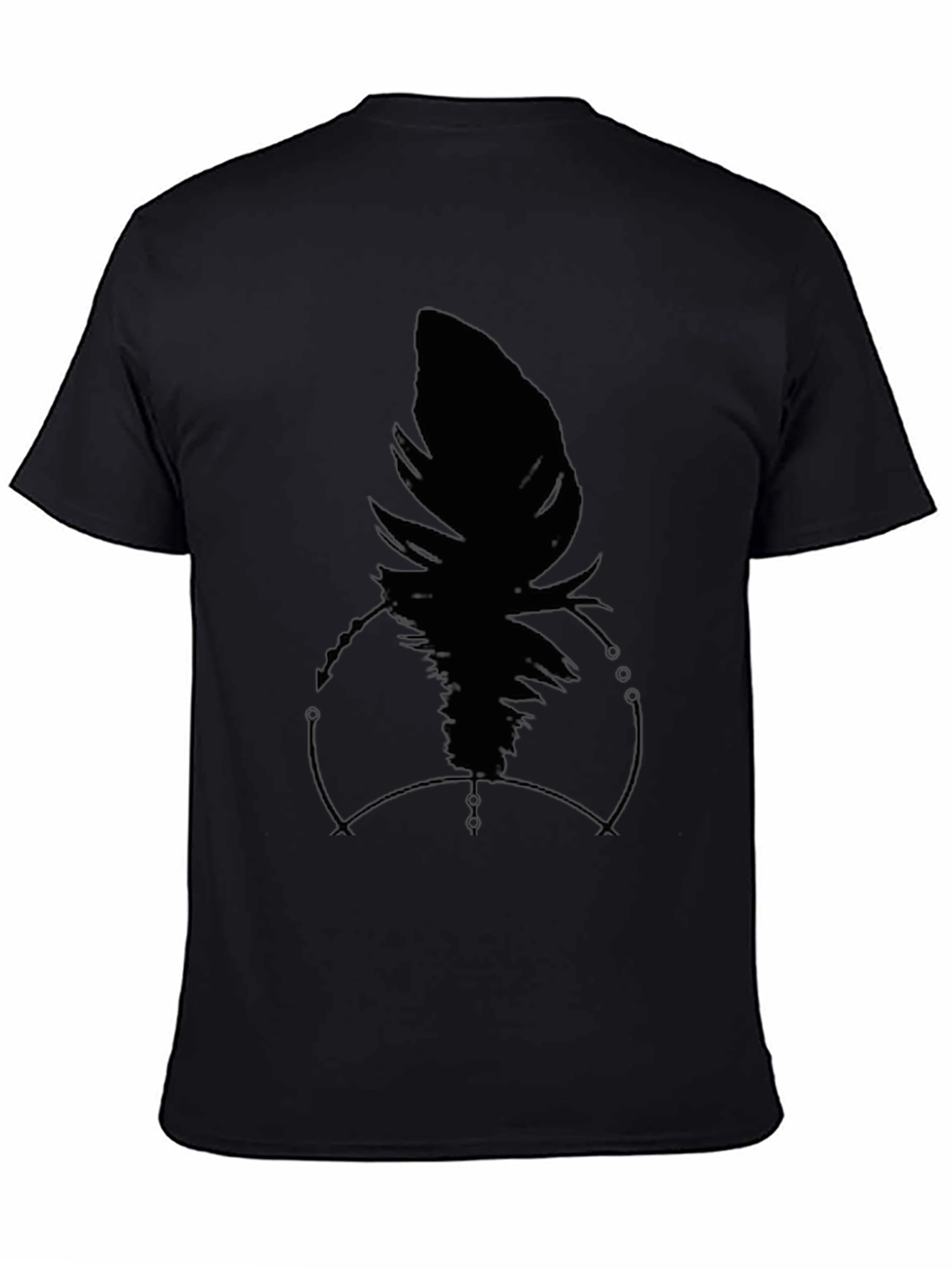 Raven Feather Graphic Black T-Shirt