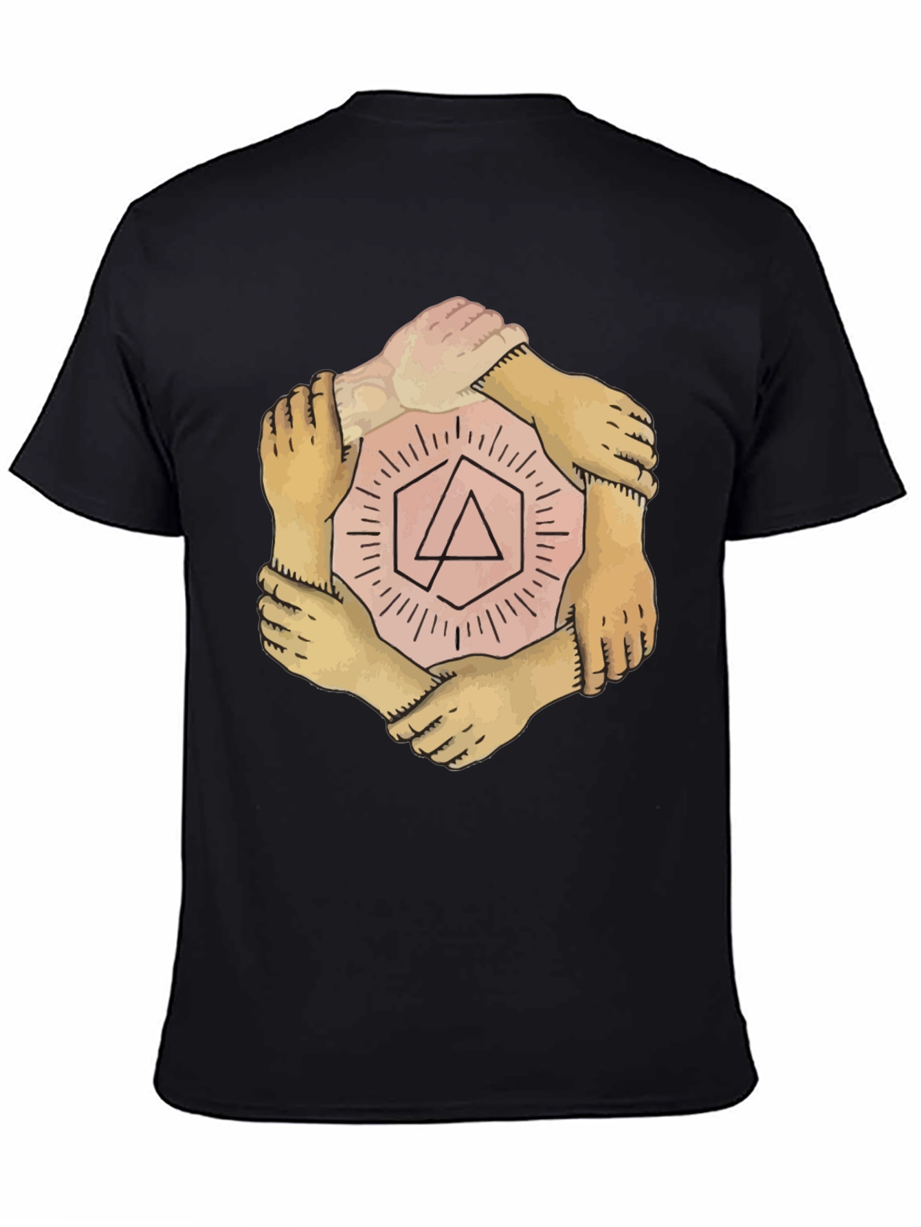 Unity Hands Graphic T-Shirt - Stylish Crew Neck Tee