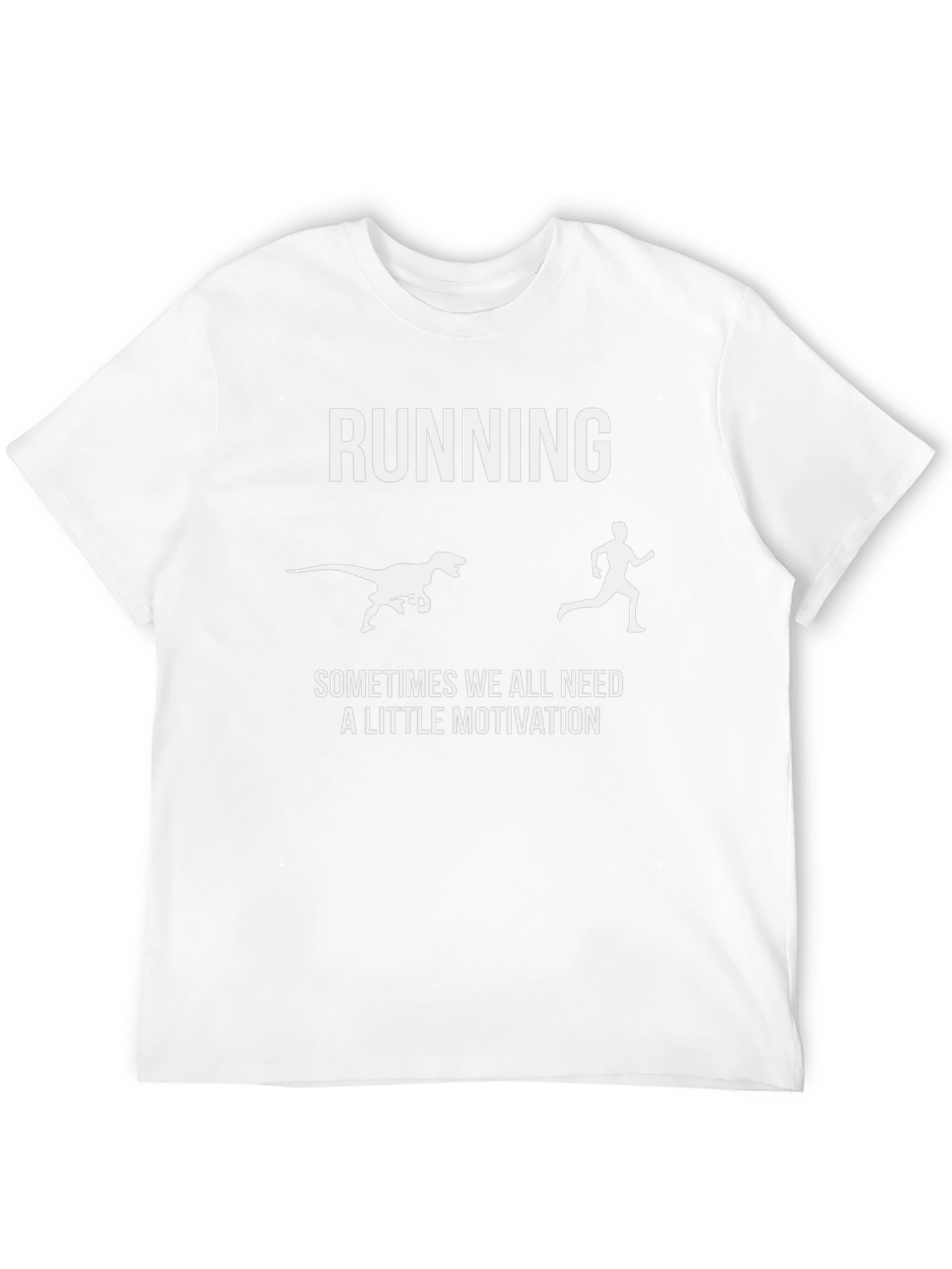 Running Dinosaur Chaser Funny T-Shirt