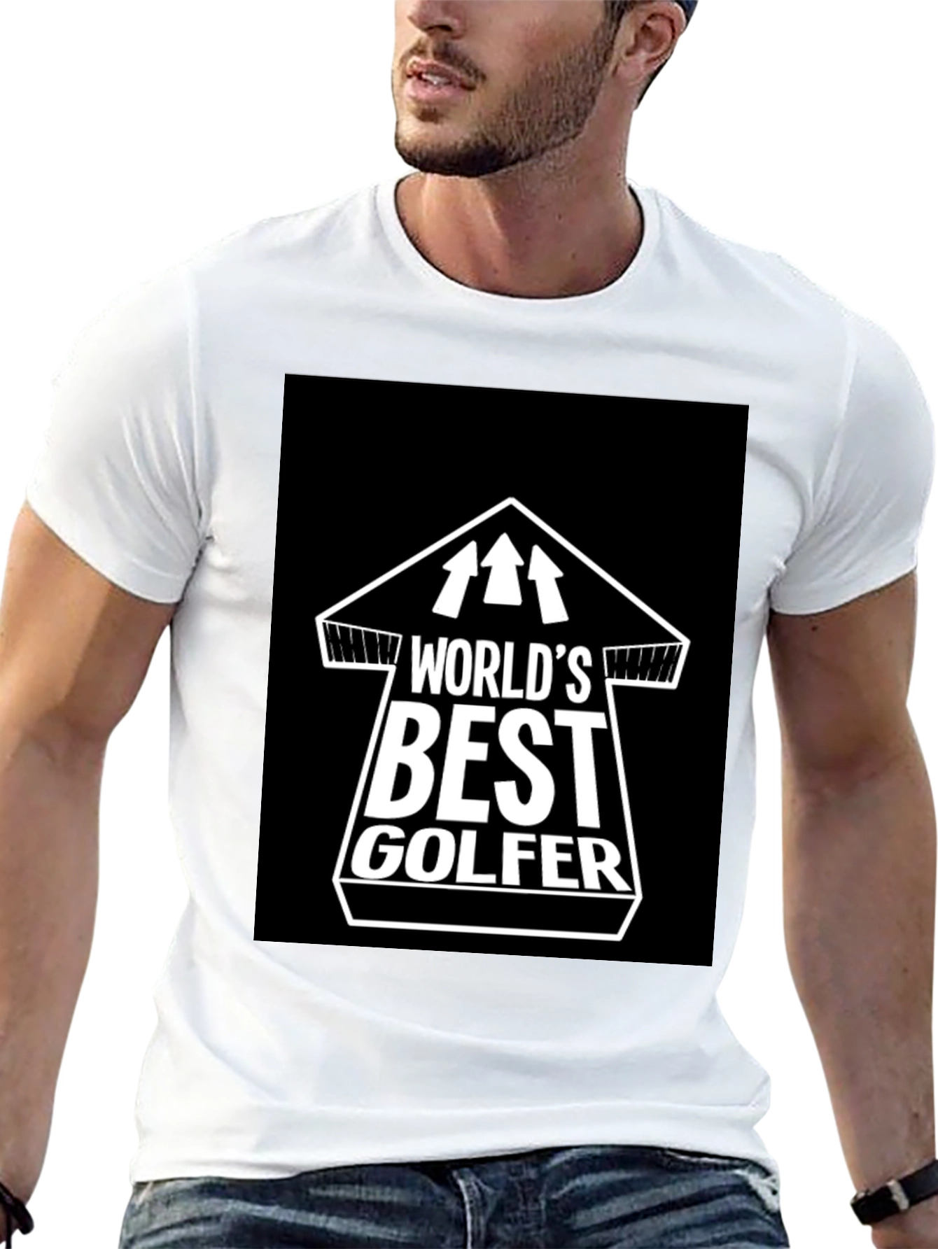 Worlds Best Golfer T-Shirt - Black Cotton Tee