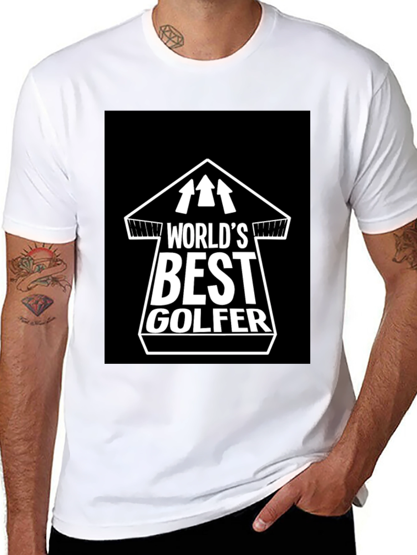 Worlds Best Golfer T-Shirt - Black Cotton Tee