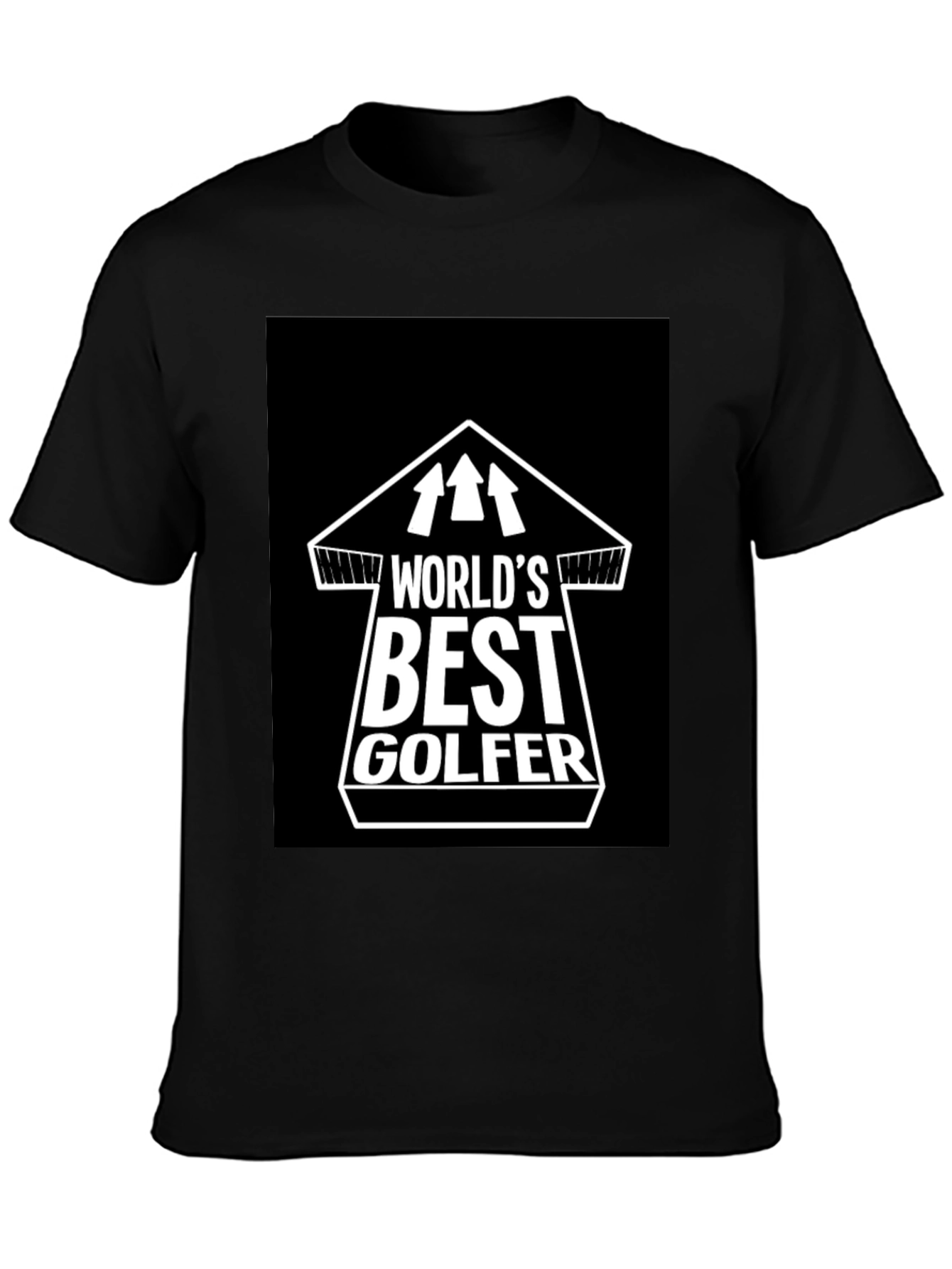 Worlds Best Golfer T-Shirt - Black Cotton Tee