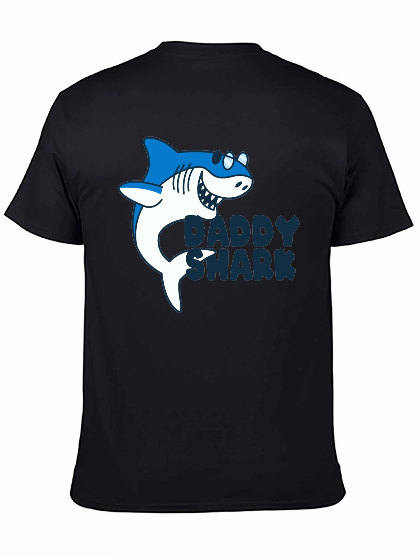Daddy Shark Graphic Tee - Mens Black T-Shirt