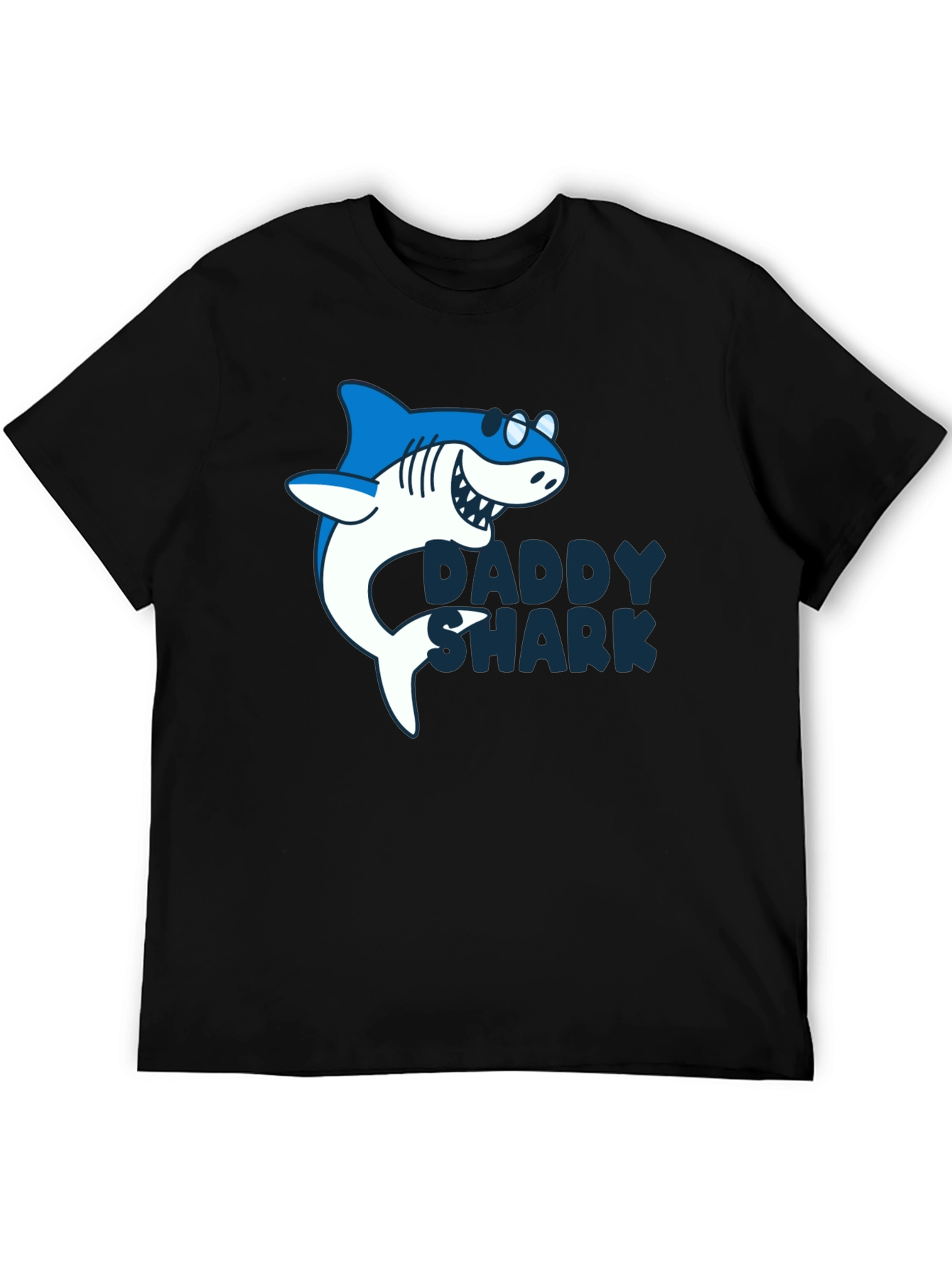 Daddy Shark Graphic Tee - Mens Black T-Shirt