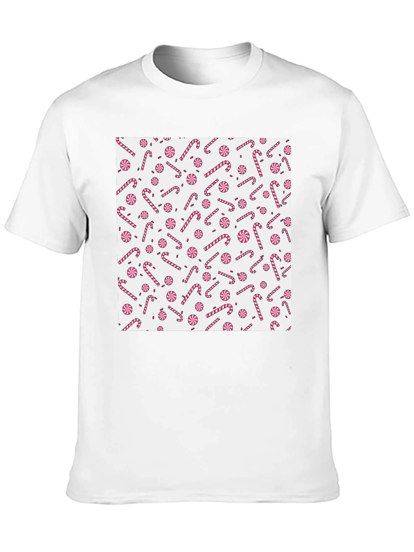 Festive Candy Cane Patterned T-Shirt