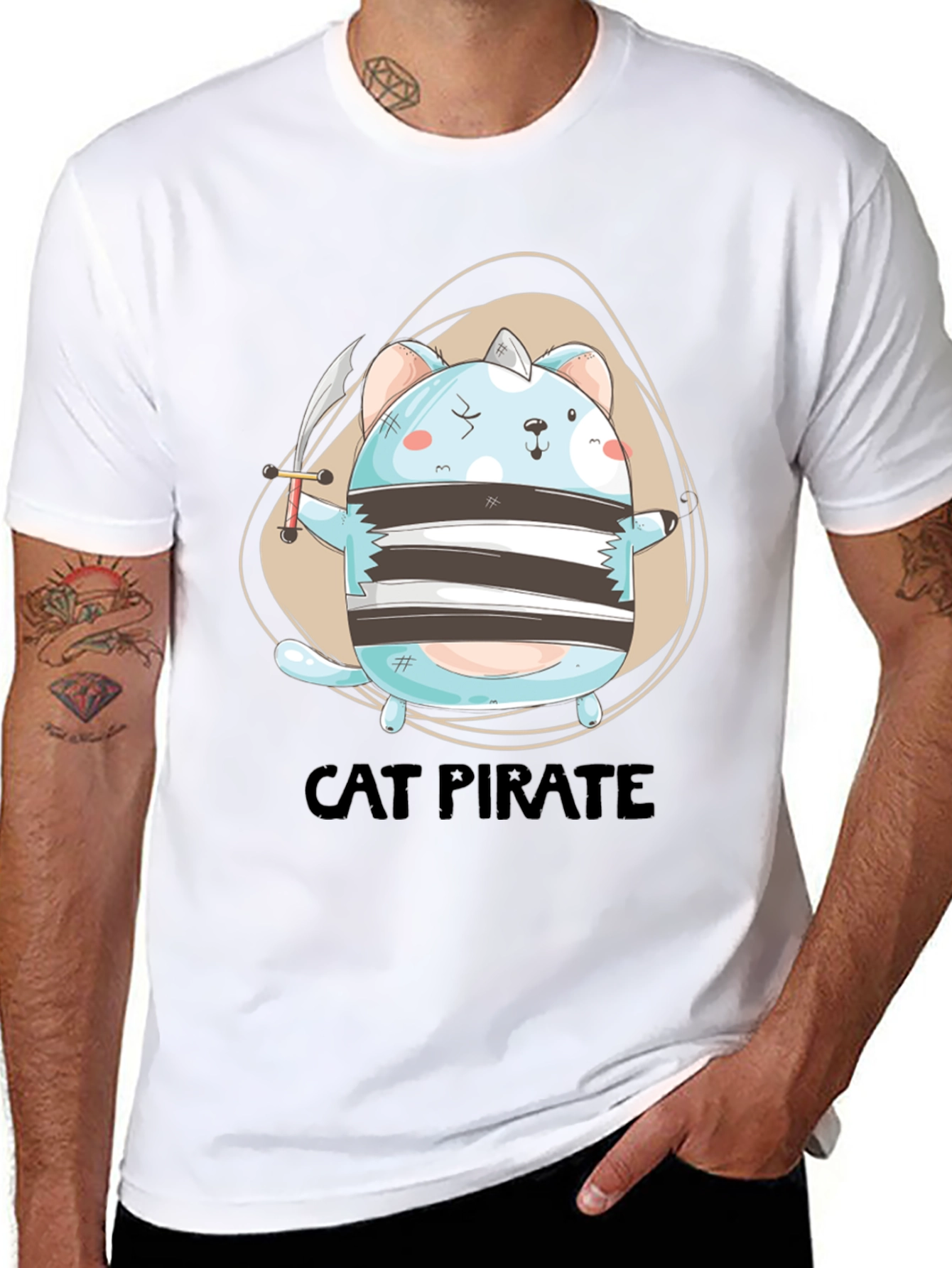 Cat Pirate Graphic Tee