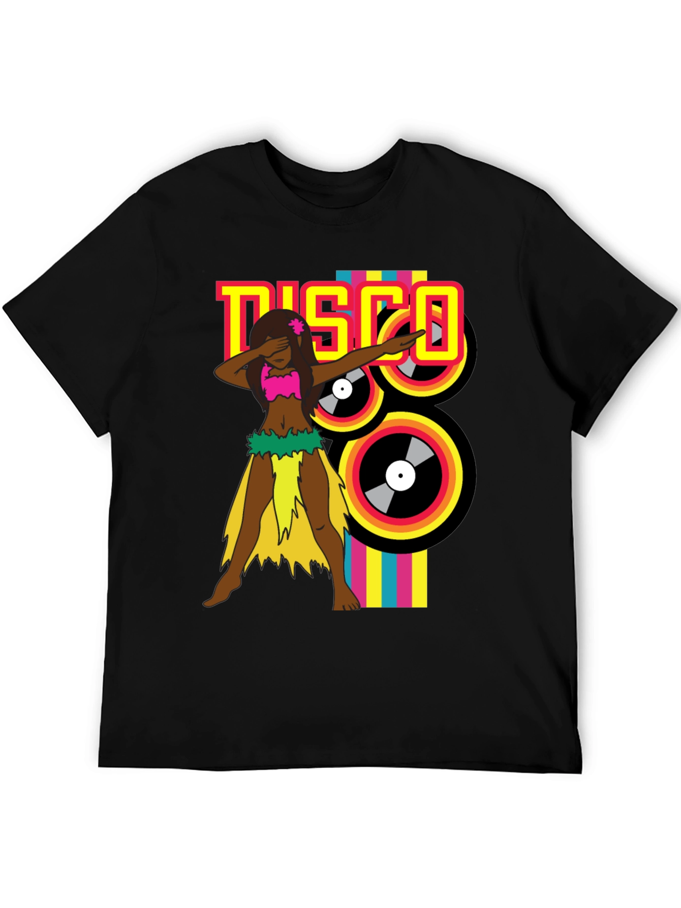 Retro Disco Dab T-Shirt - Black