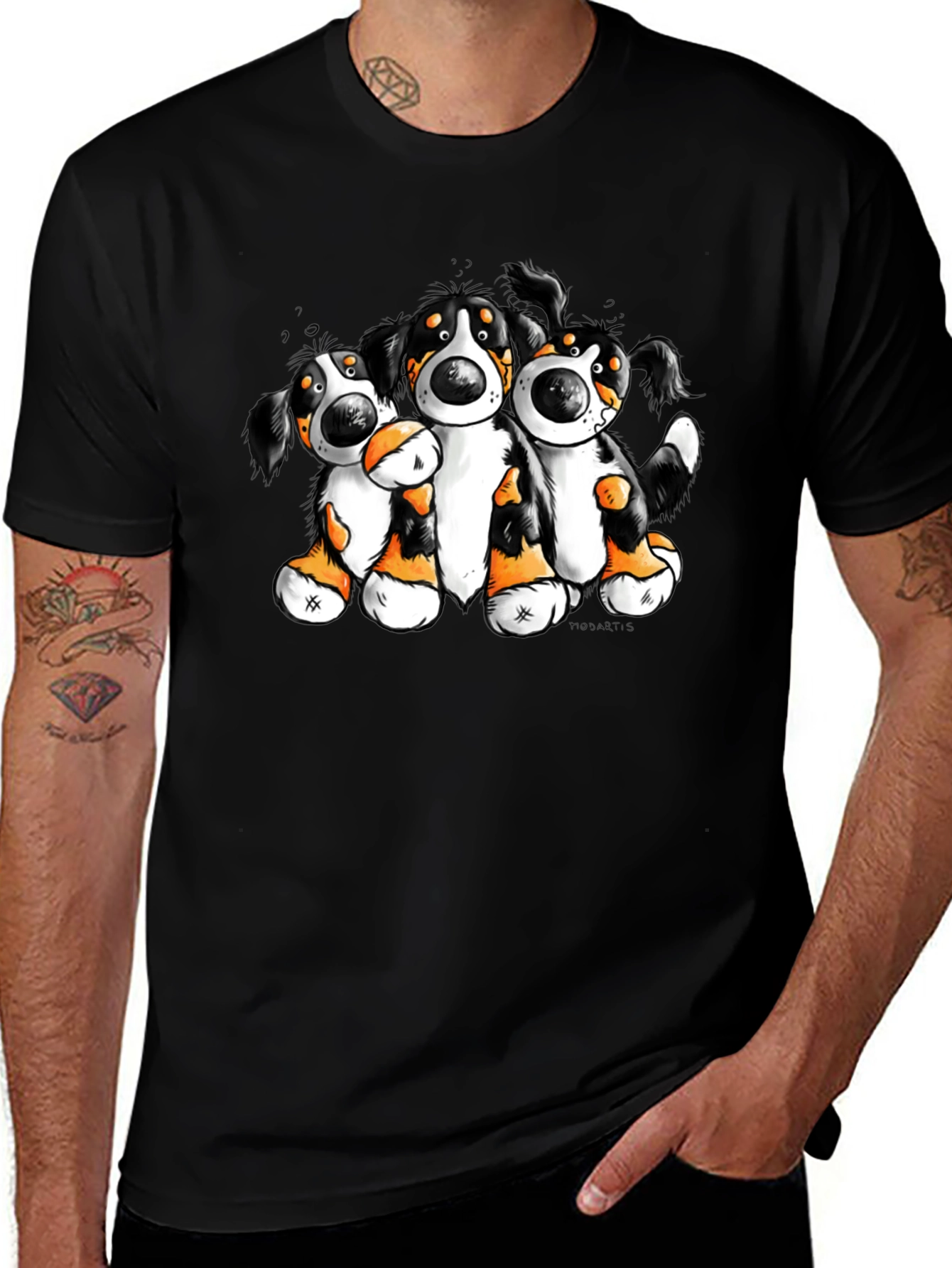Cartoon Bernese Mountain Dog T-Shirt