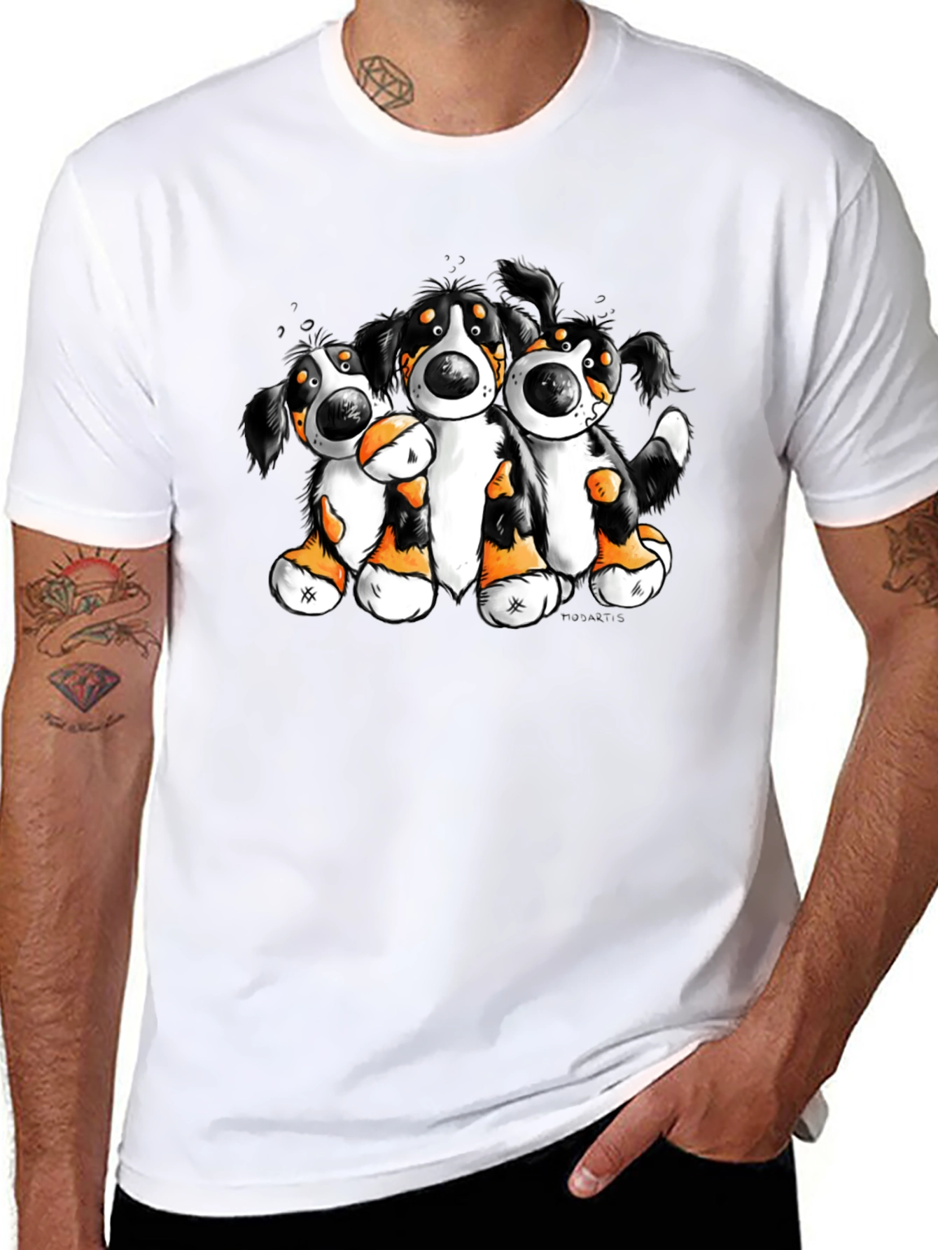 Cartoon Bernese Mountain Dog T-Shirt