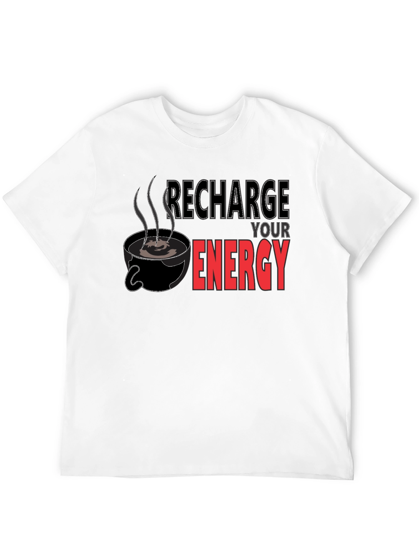 Recharge Your Energy Black T-Shirt