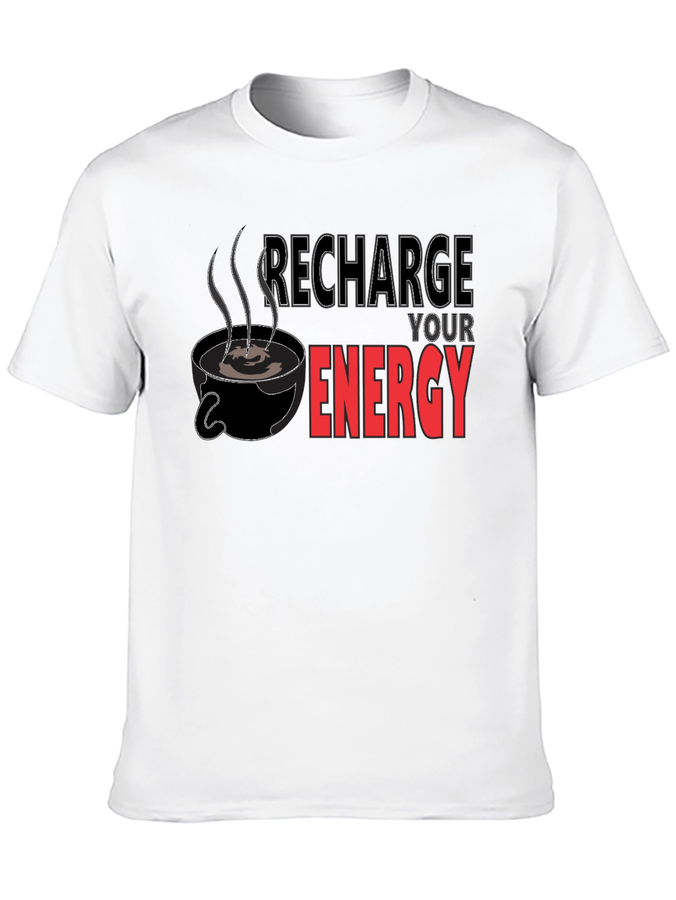 Recharge Your Energy Black T-Shirt