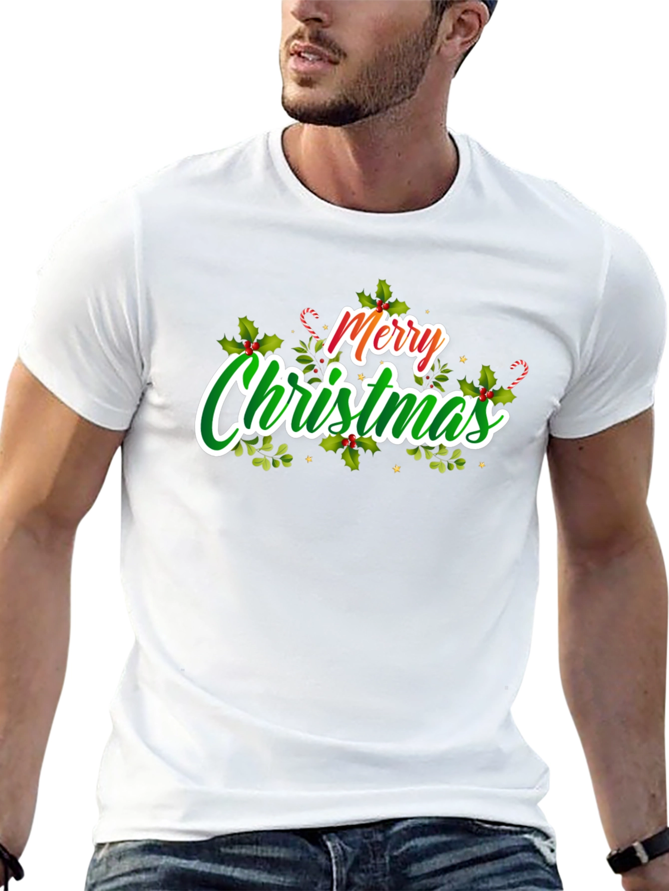 Festive Merry Christmas Graphic Tee