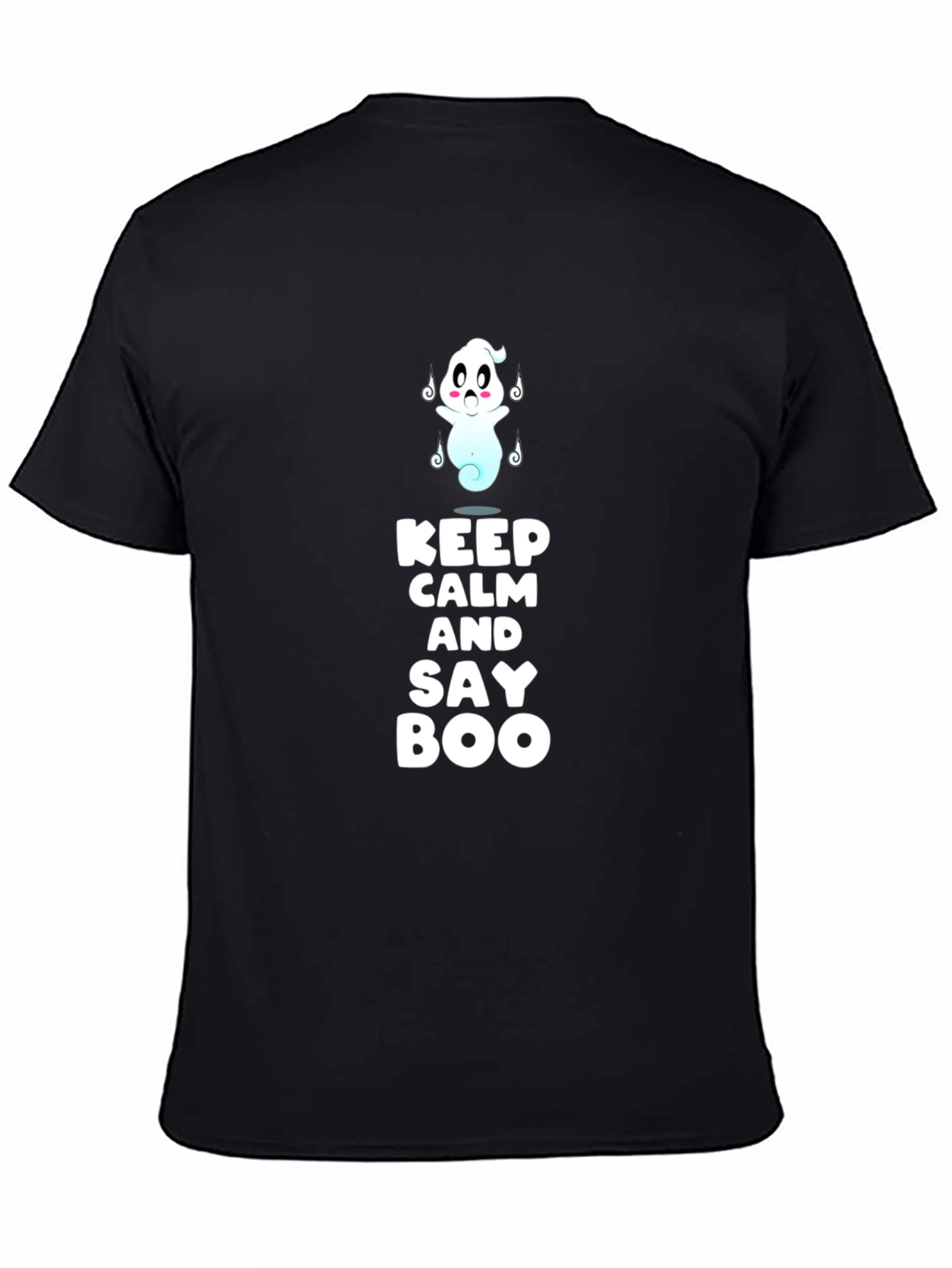 Keep Calm and Say Boo Ghost Graphic Tee