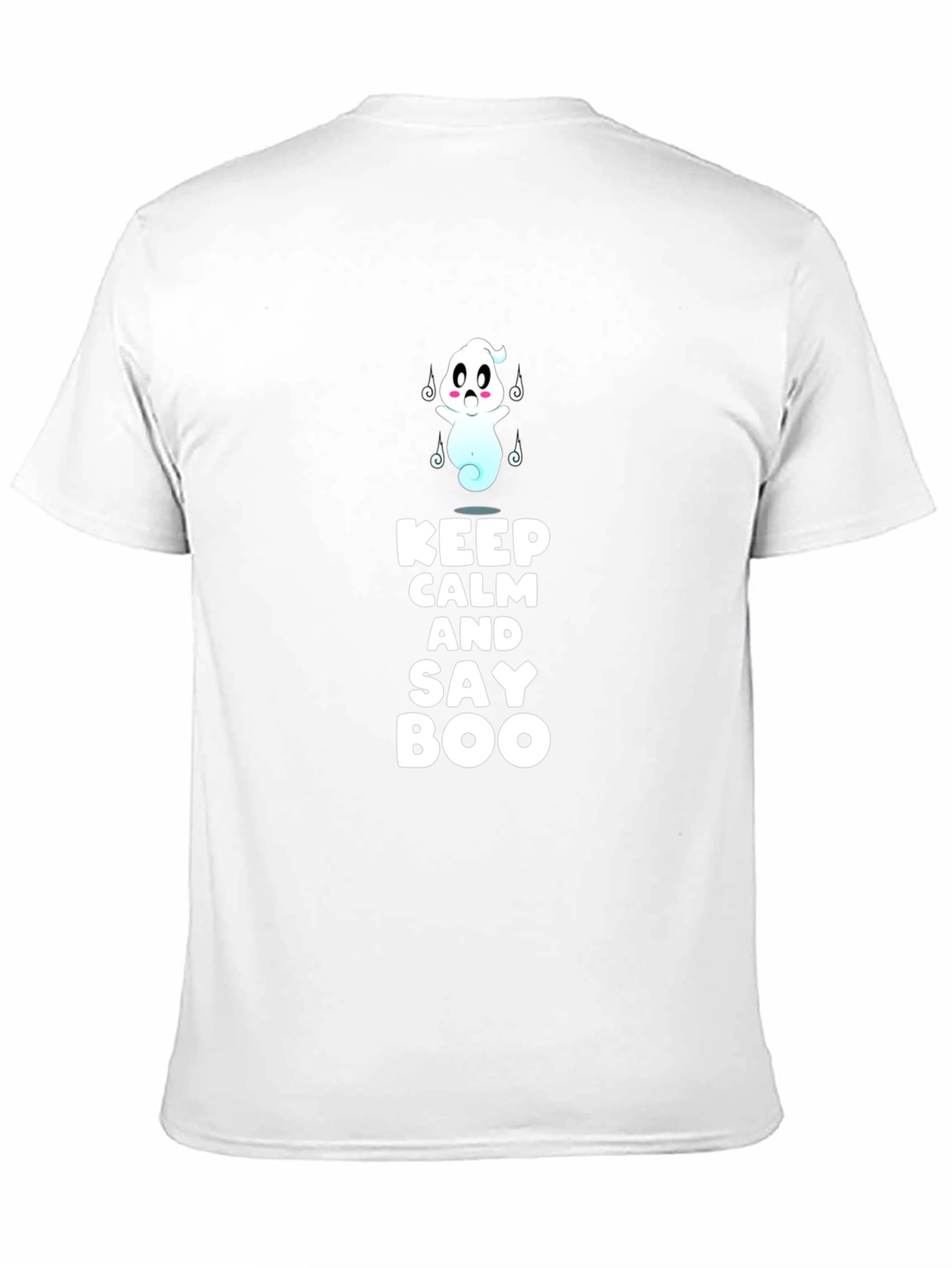 Keep Calm and Say Boo Ghost Graphic Tee