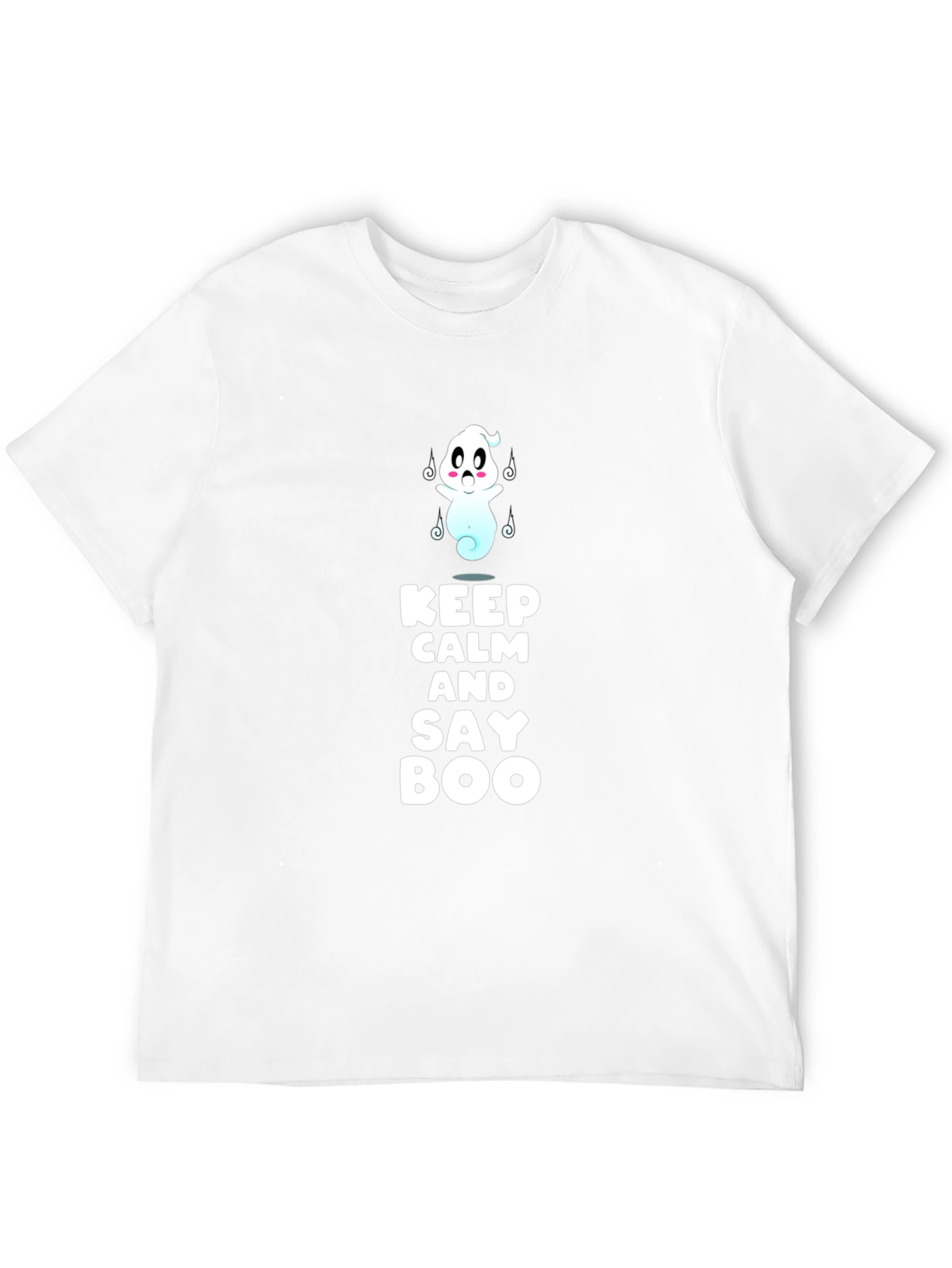 Keep Calm and Say Boo Ghost Graphic Tee