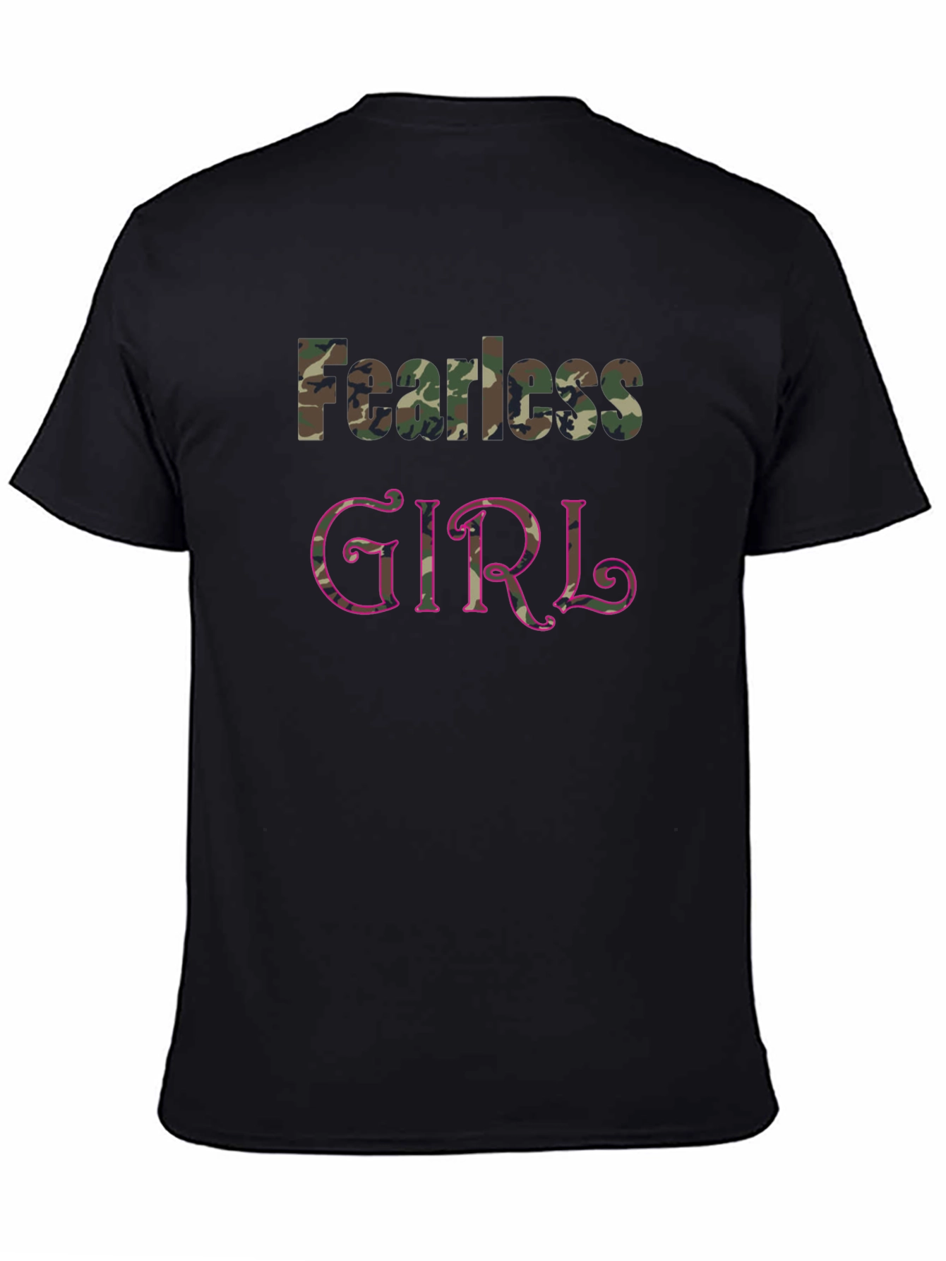 Fearless Girl Camo Graphic T-Shirt
